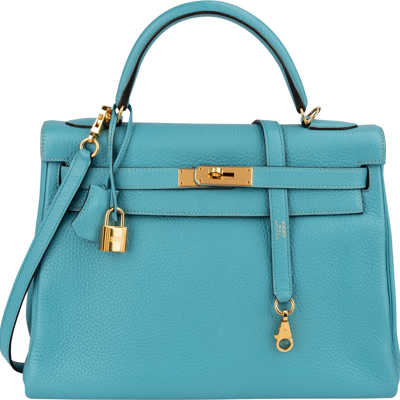Hermès – Kelly 32 Handbag in Bleu Saint-Cyr