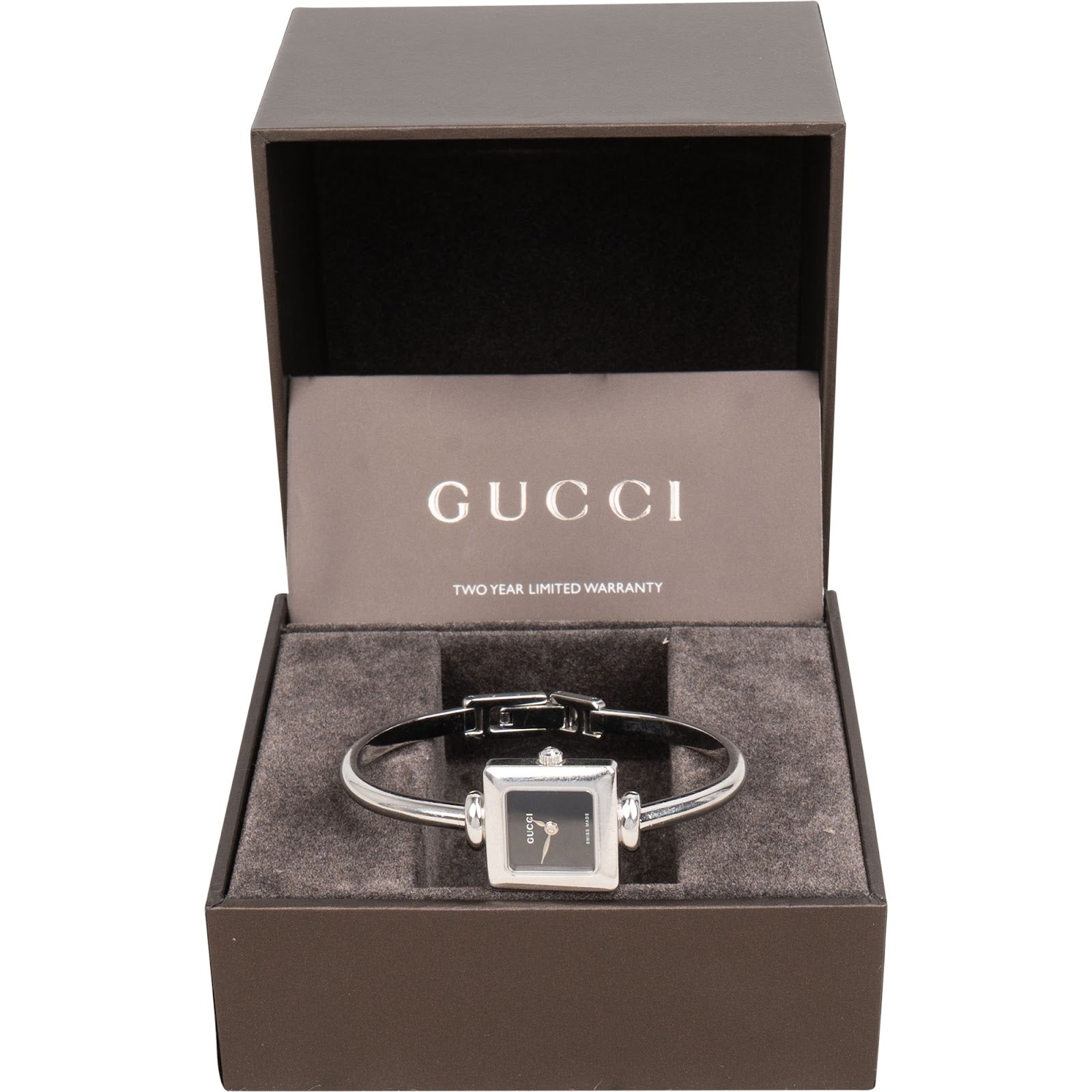 Gucci Silver Tone 1900L Bangle Damenuhr