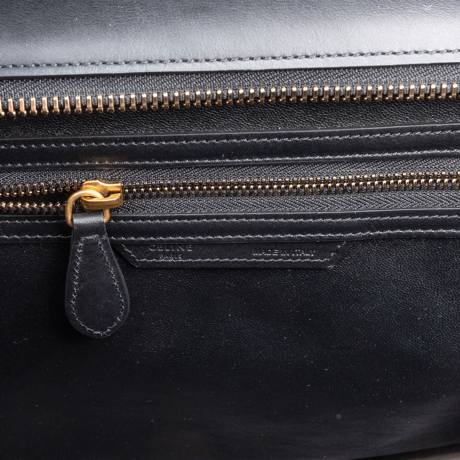 Céline Tricolor Leather Luggage Handbag