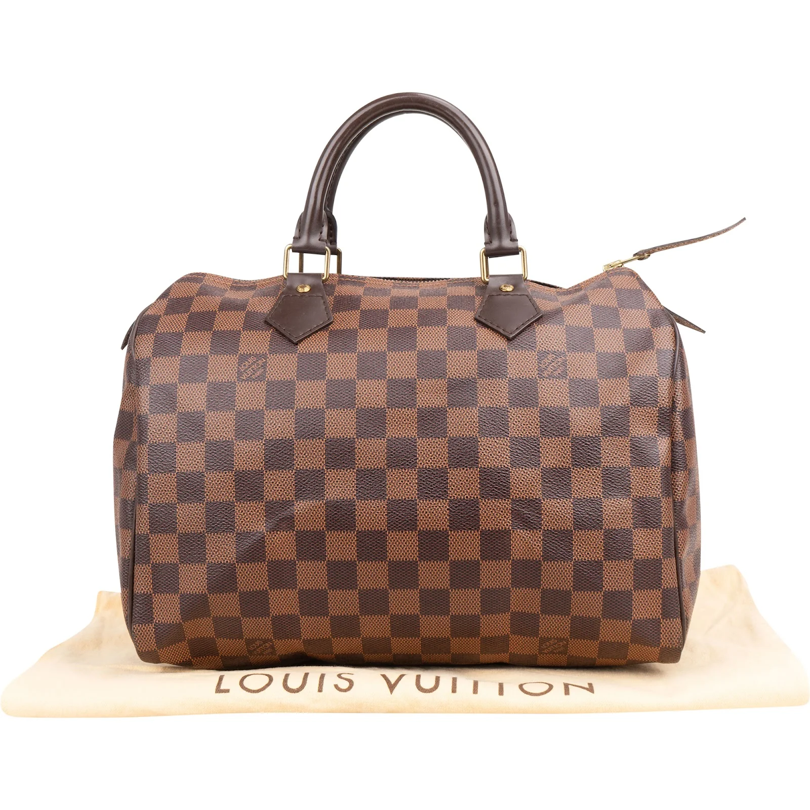 Louis Vuitton Monogram Damier Ebene Canvas Speedy 30 Boston Bag