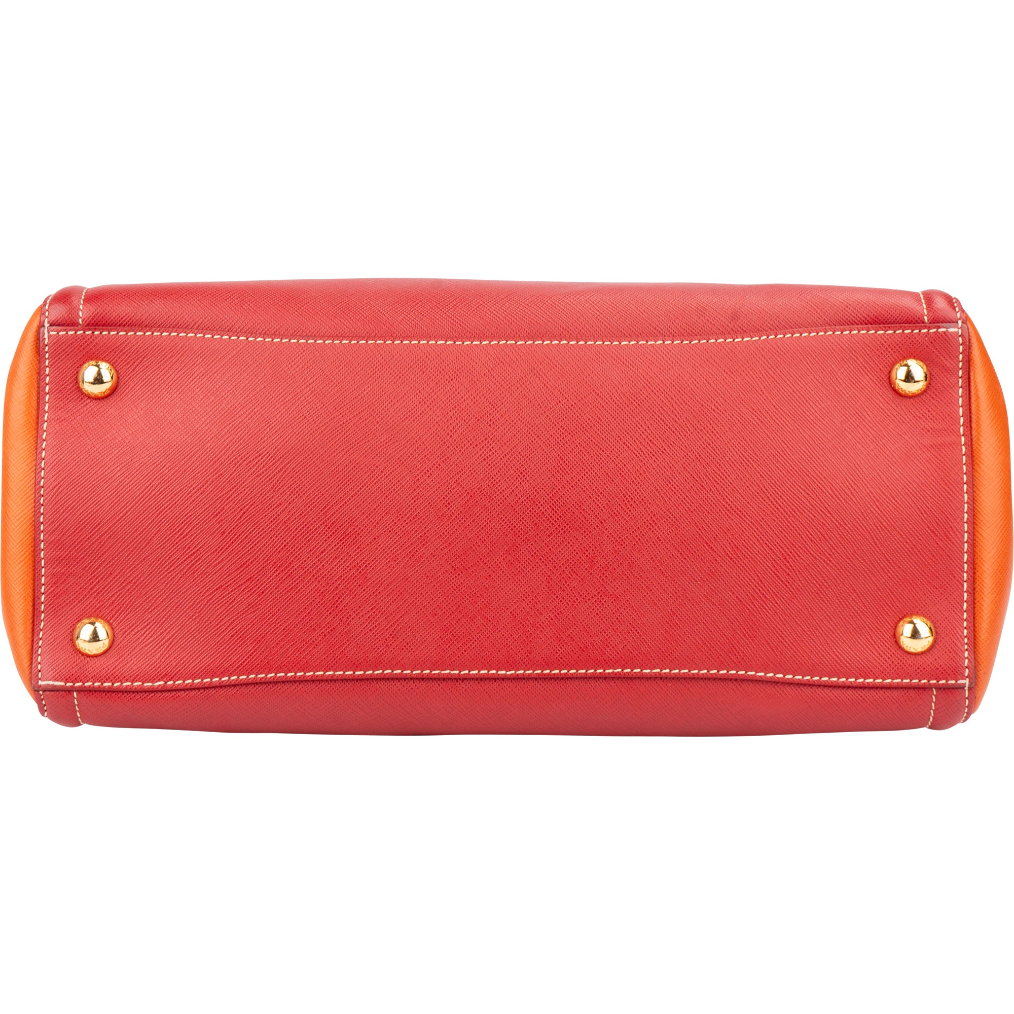 Prada Bicolor Saffiano Leather Galleria Handbag