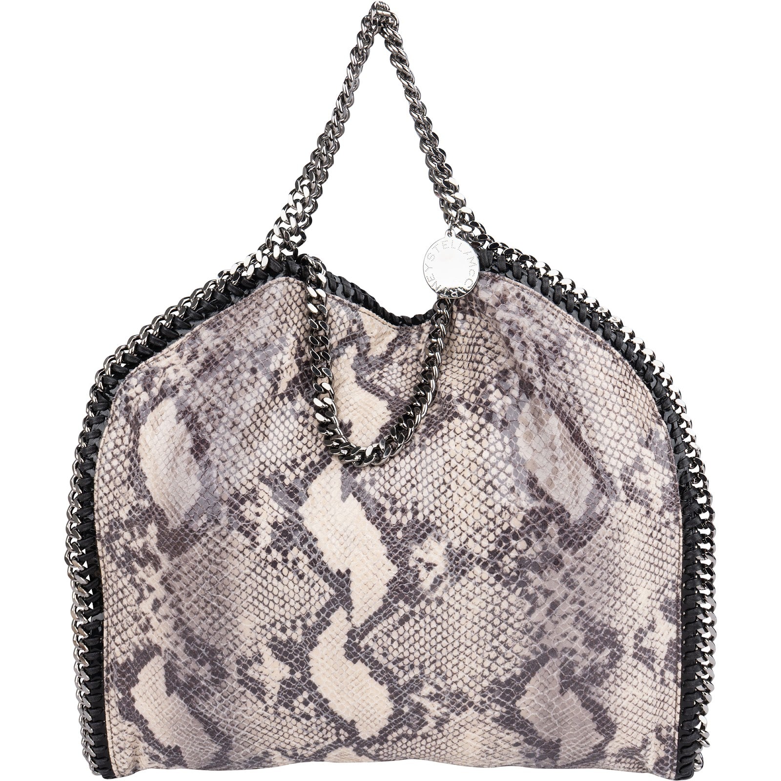 Stella McCartney Python Print Falabella Fold Over Tote Shoulder Bag