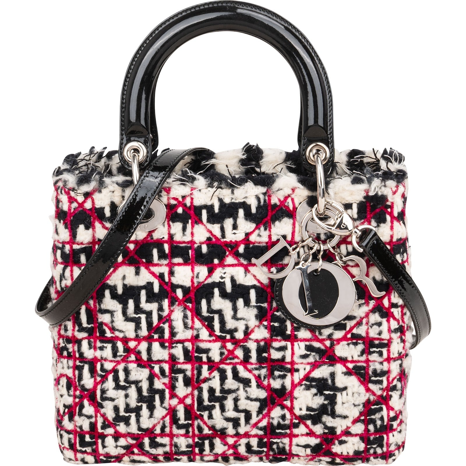 Sac à main Lady Dior en tweed multicolore de Dior