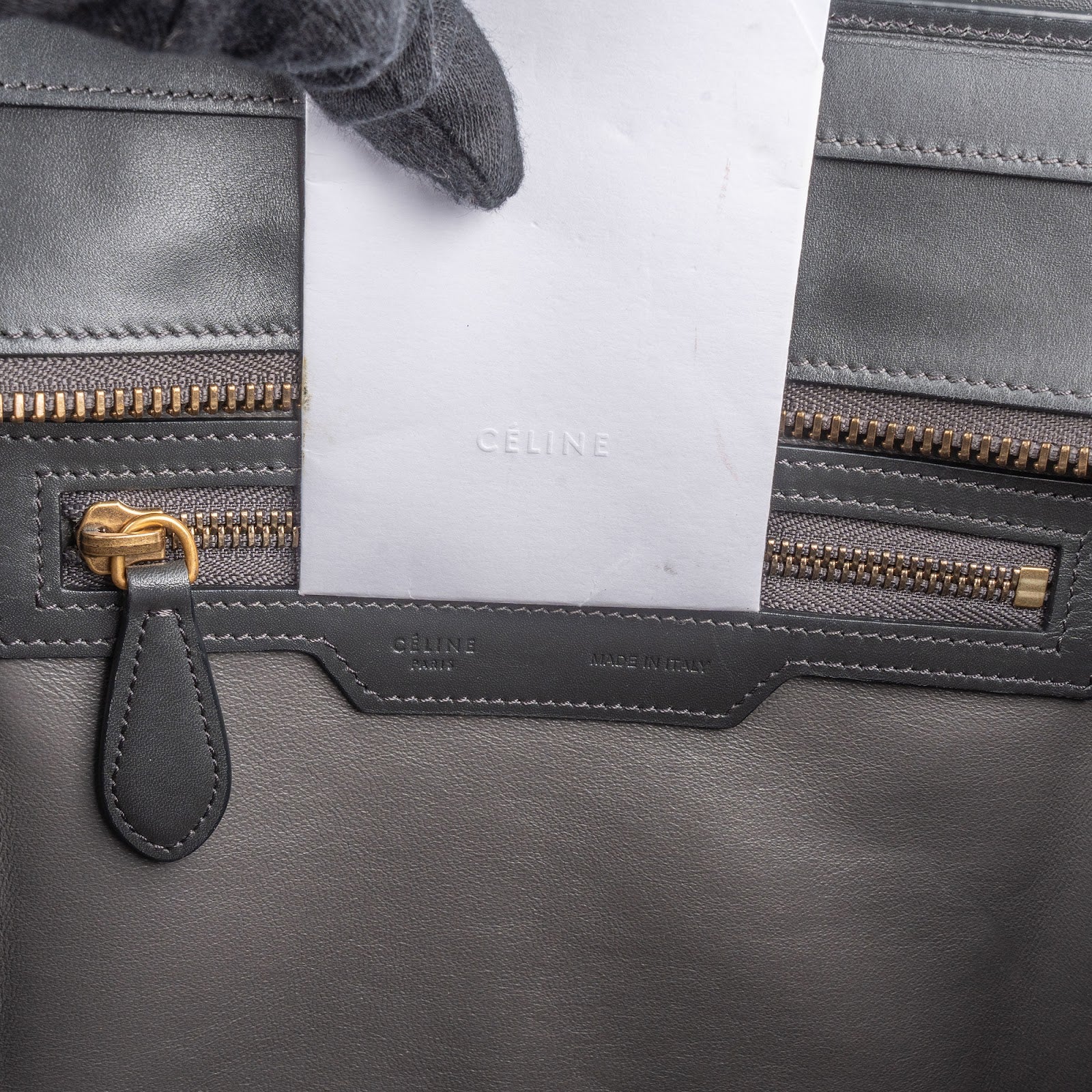 Céline Tricolor Suede Leather Luggage Handbag