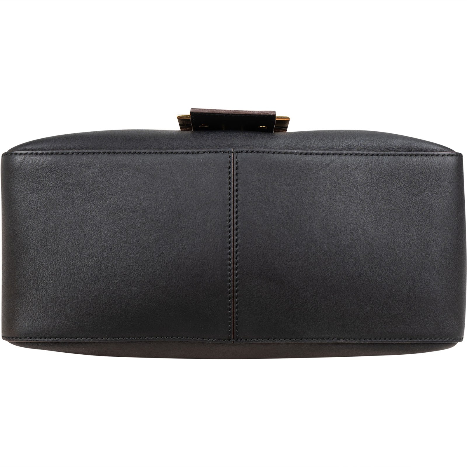 Fendi Black Leather Mamma Baguette Shoulder Bag