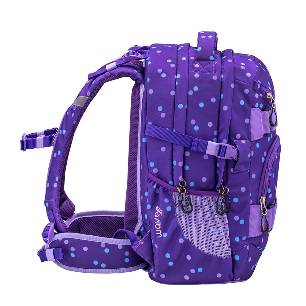 Infinity Rucksack Set 3-teilig - Purple Dots