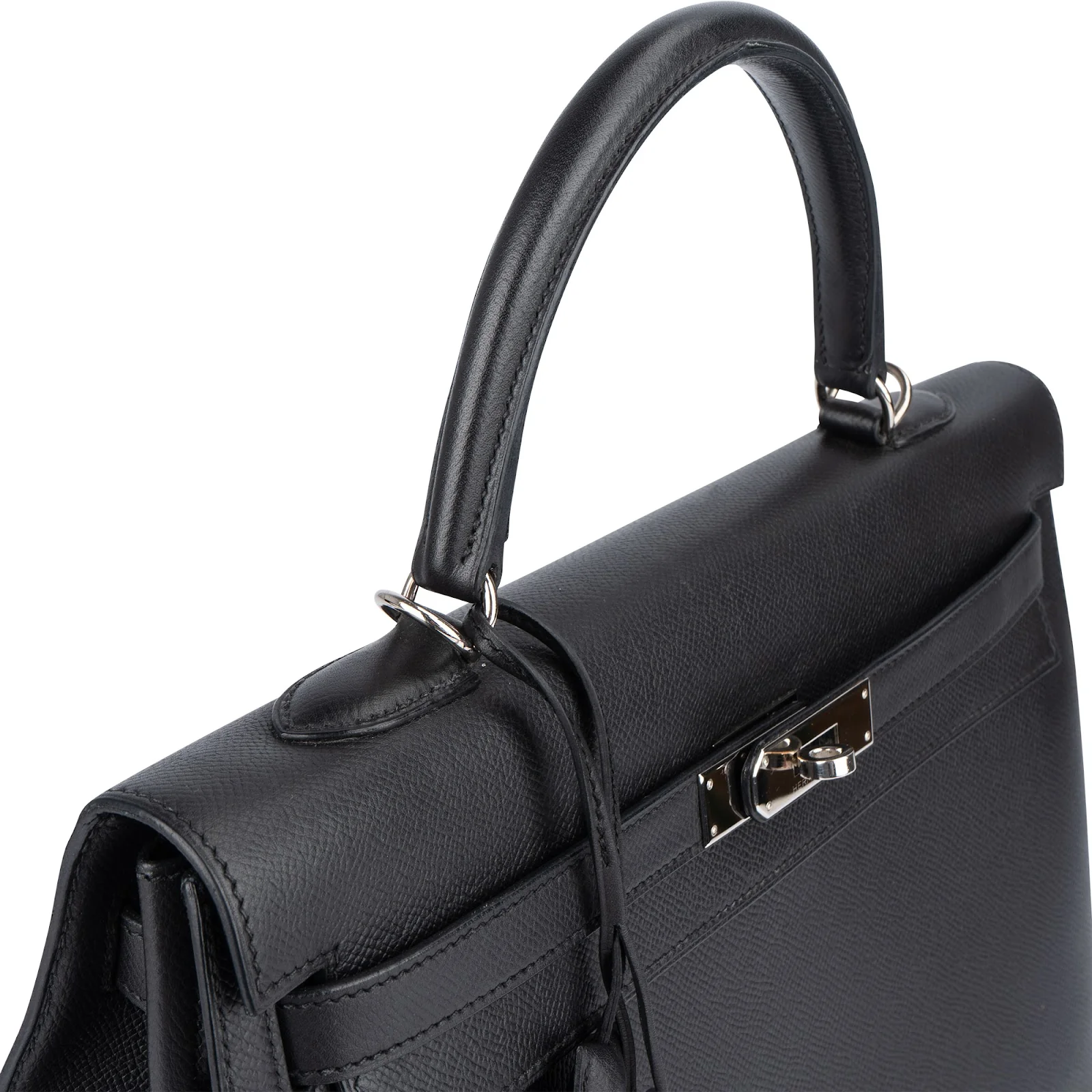 Hermès Noir Epsom Leather Sellier Kelly 35 Handbag