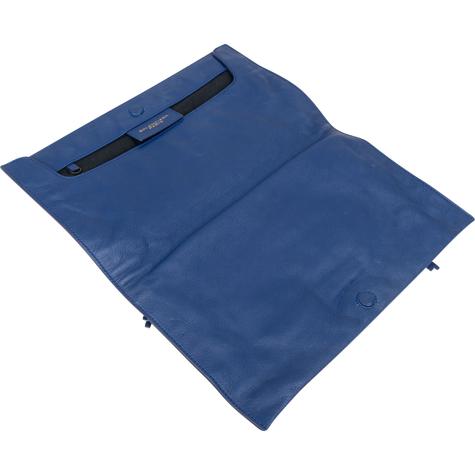 Balenciaga Blue Leather City Clutch