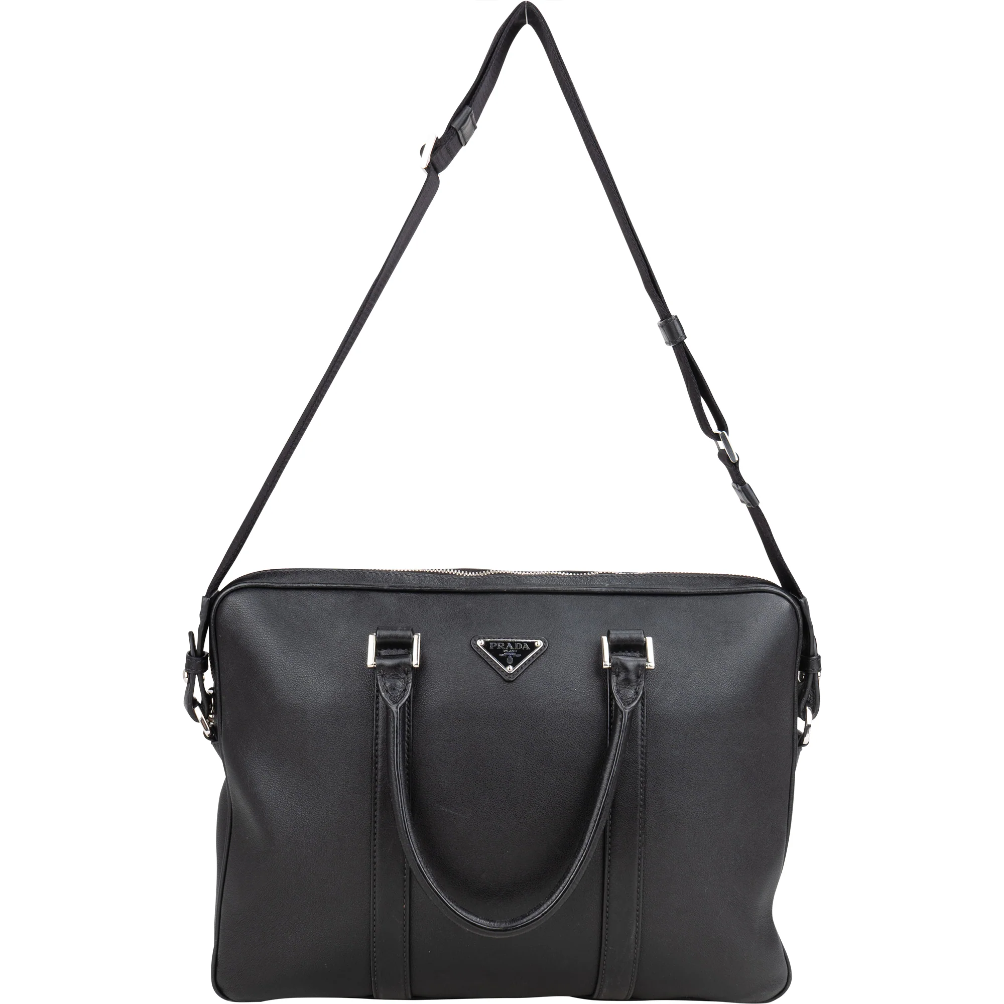 Prada Black Swift Leather Business Tasche