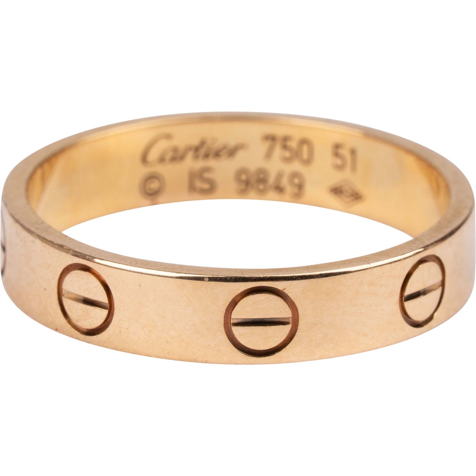 Cartier Au 750 Gold LOVE Wedding Band Ring (#51)