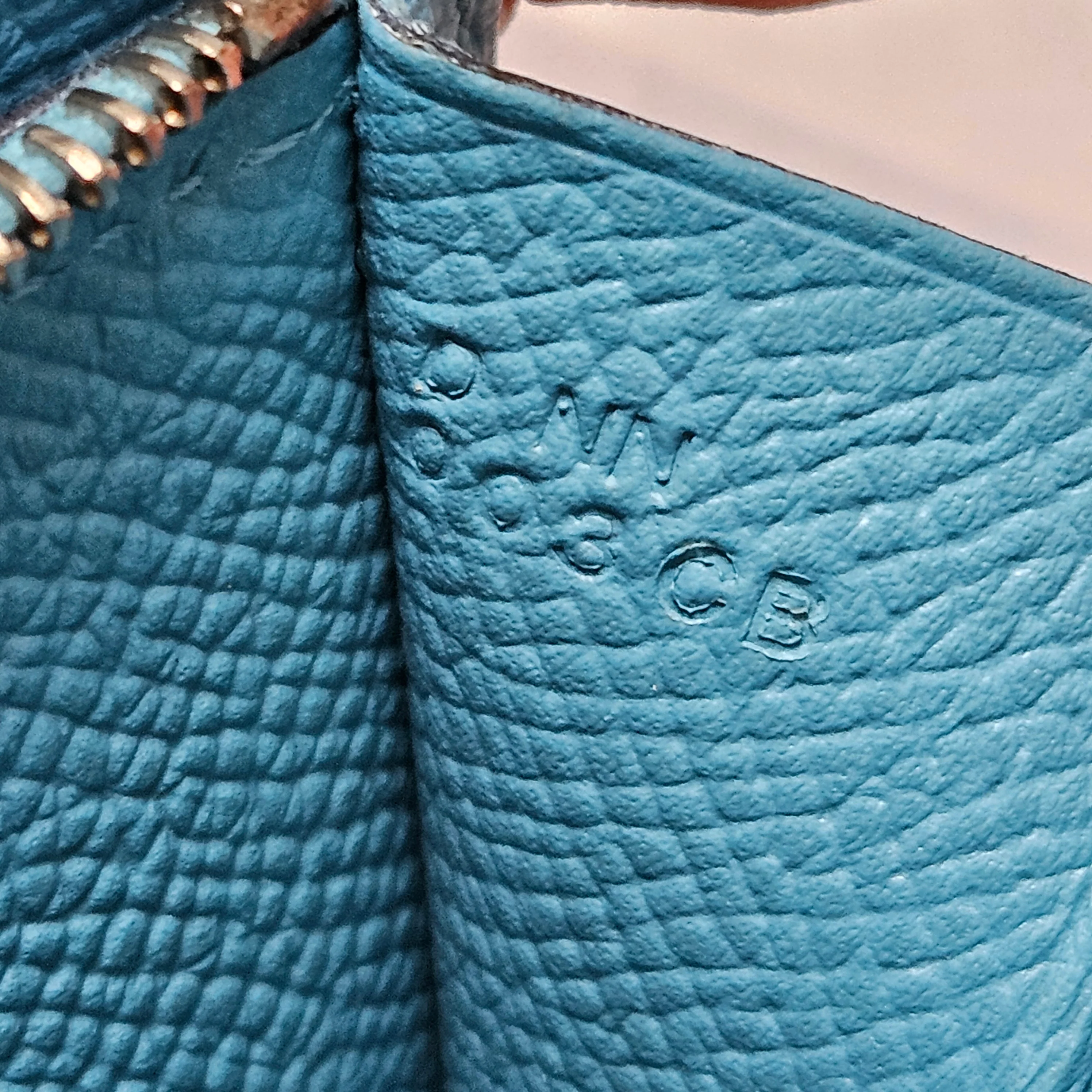 Hermès Blue Epsom Leather Constance Compact Wallet