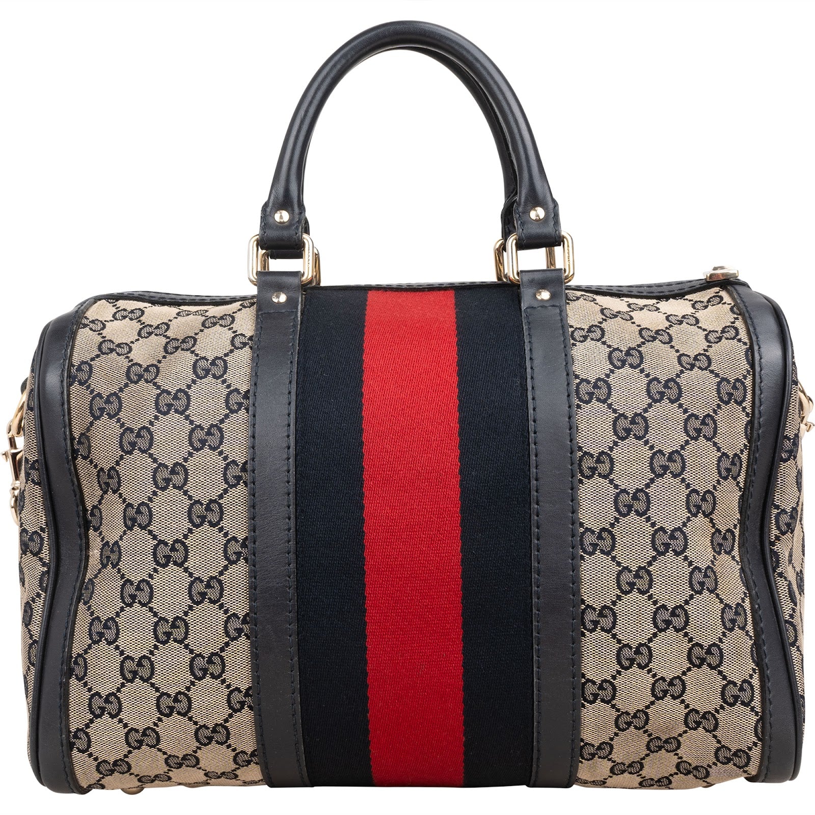 Gucci - Web Stripe Boston Bag 30