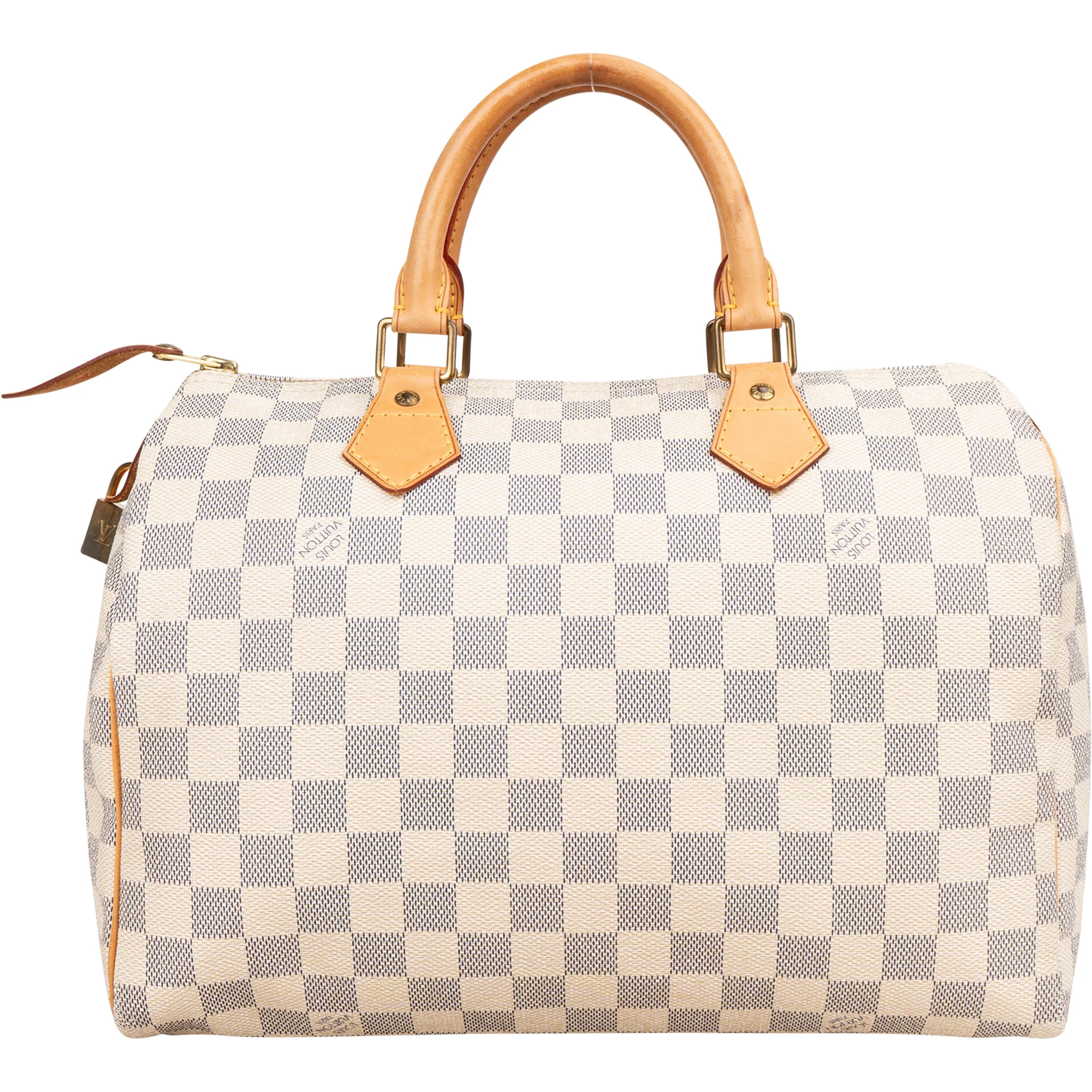 Louis Vuitton Damier Azur Monogram Speedy 30 Boston Bag