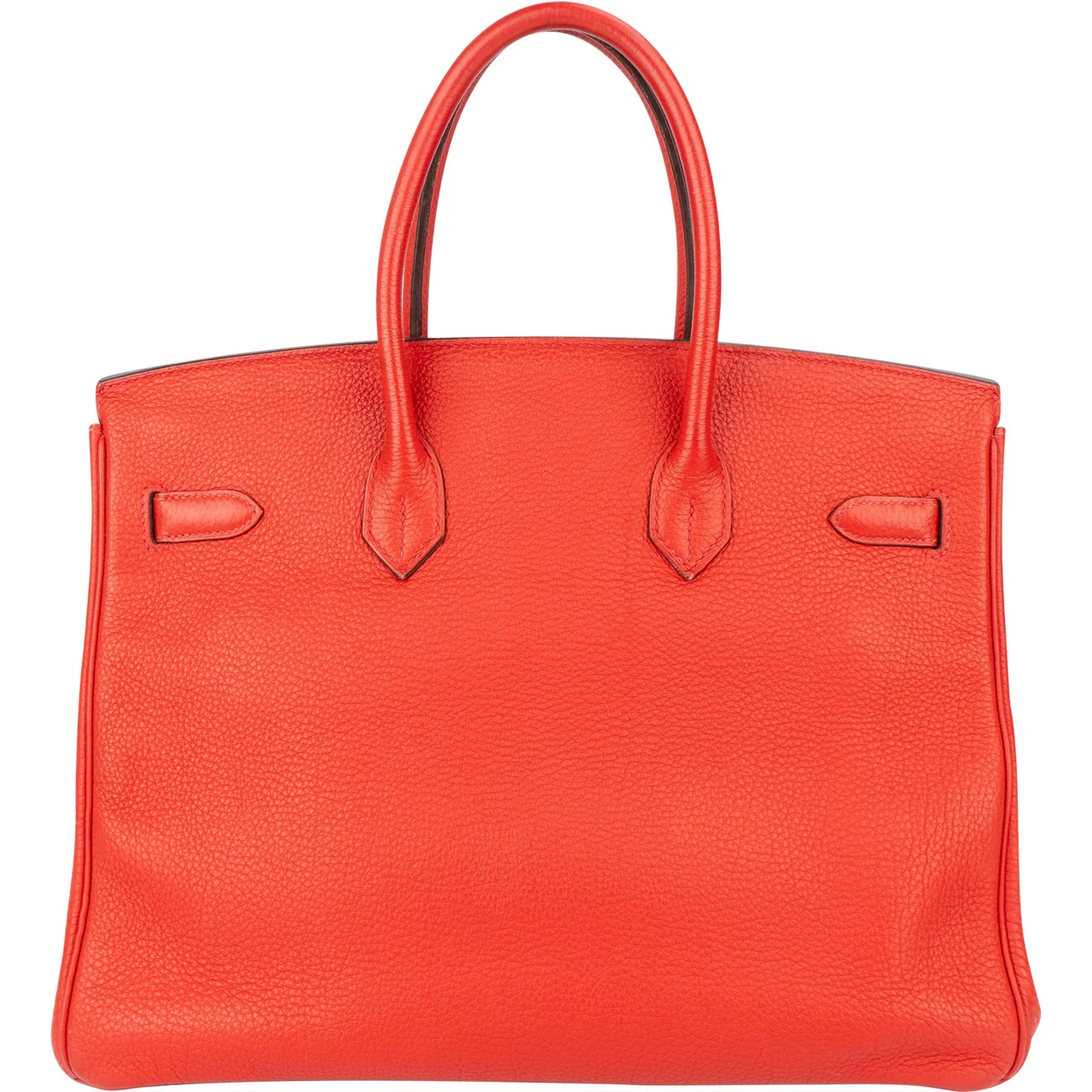 Hermès Rouge Fjord Leather Birkin 35 Handbag