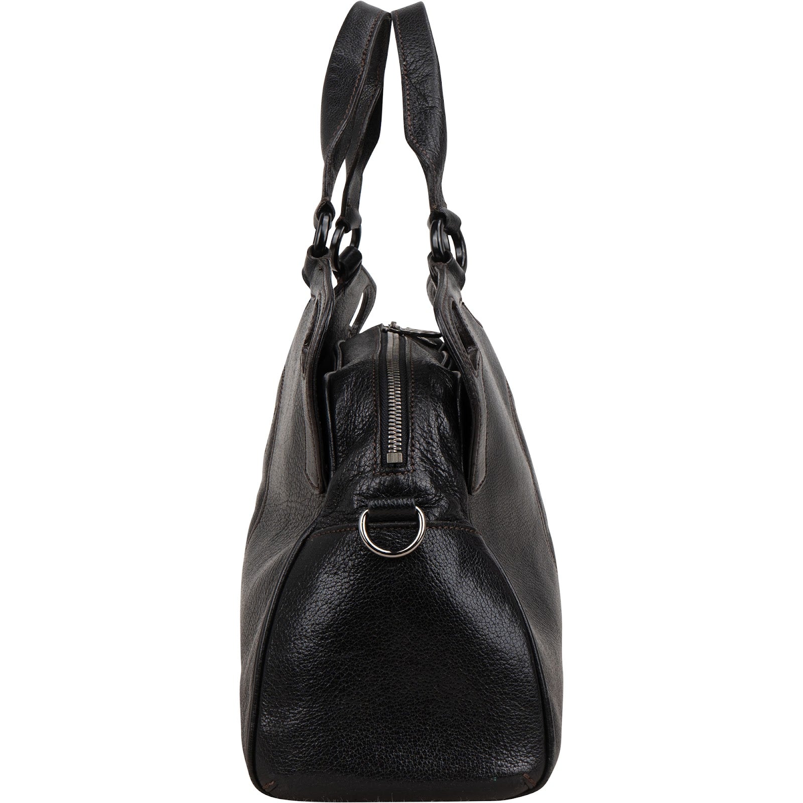 Cartier Black Grained Leather Marcello de Cartier Handbag