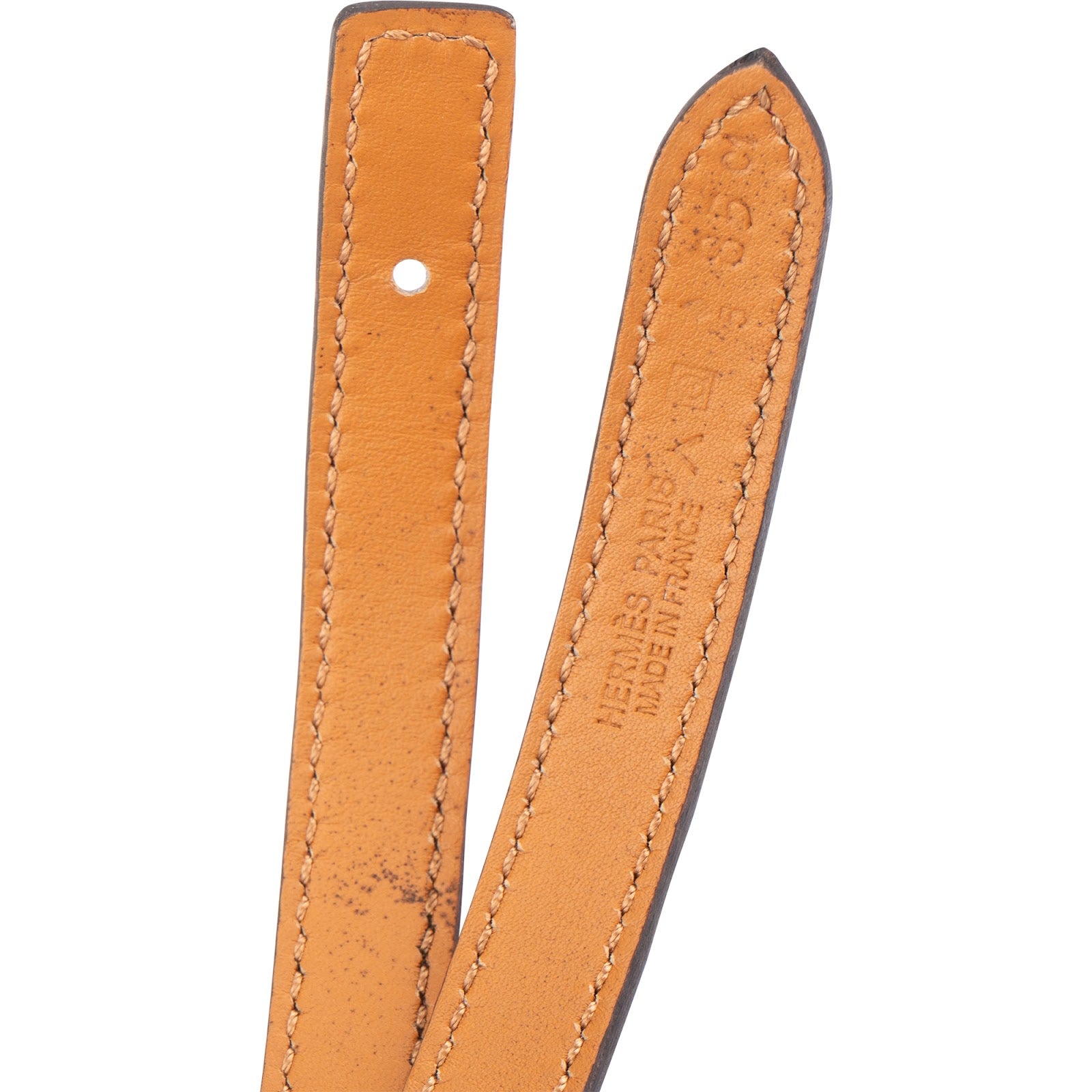 Hermès – Porosus Exotic Thin Belt (85) riem