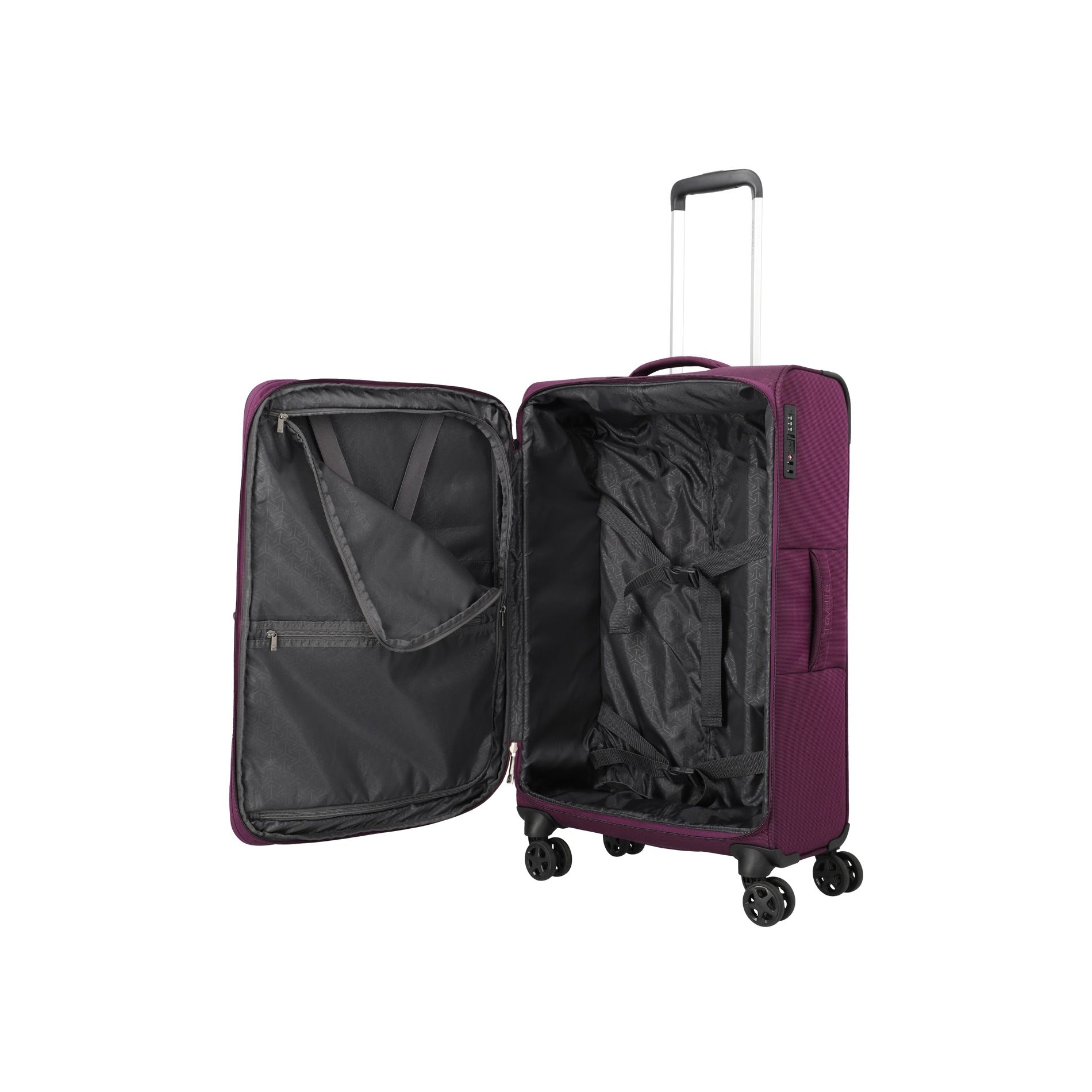CUBIS Trolley M (72 cm) erweiterbar - Berry