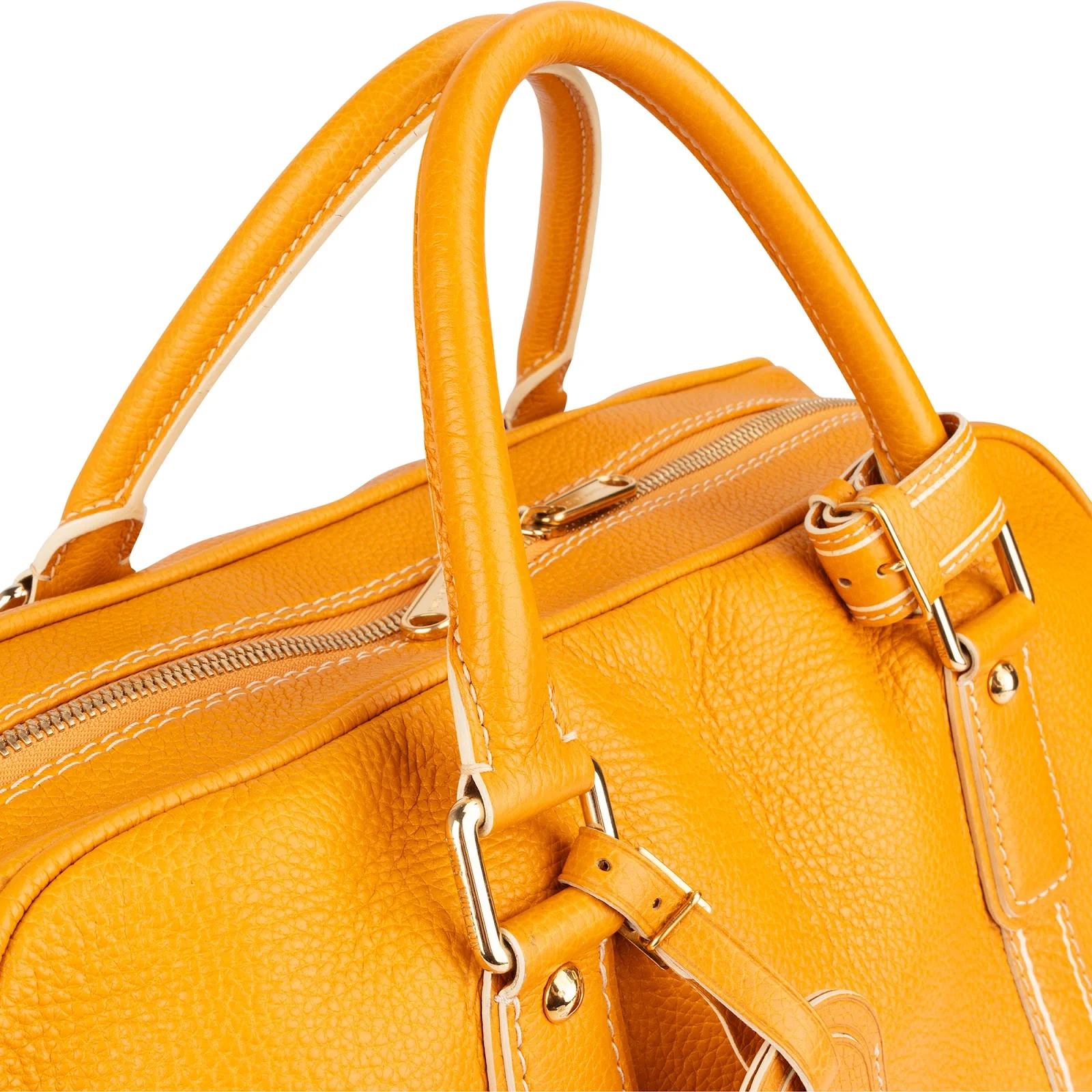 Louis Vuitton Yellow Taurillon Jaune Tobago Weekender 45 Reisetasche