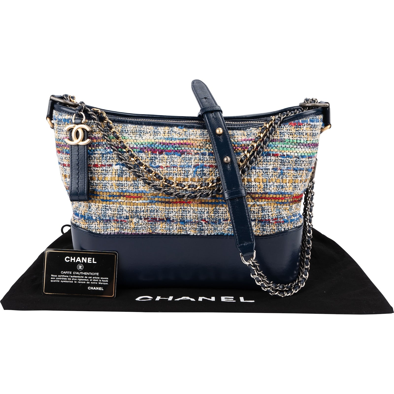 Chanel Tweed & Lambkin Gabrielle Crossbody Bag