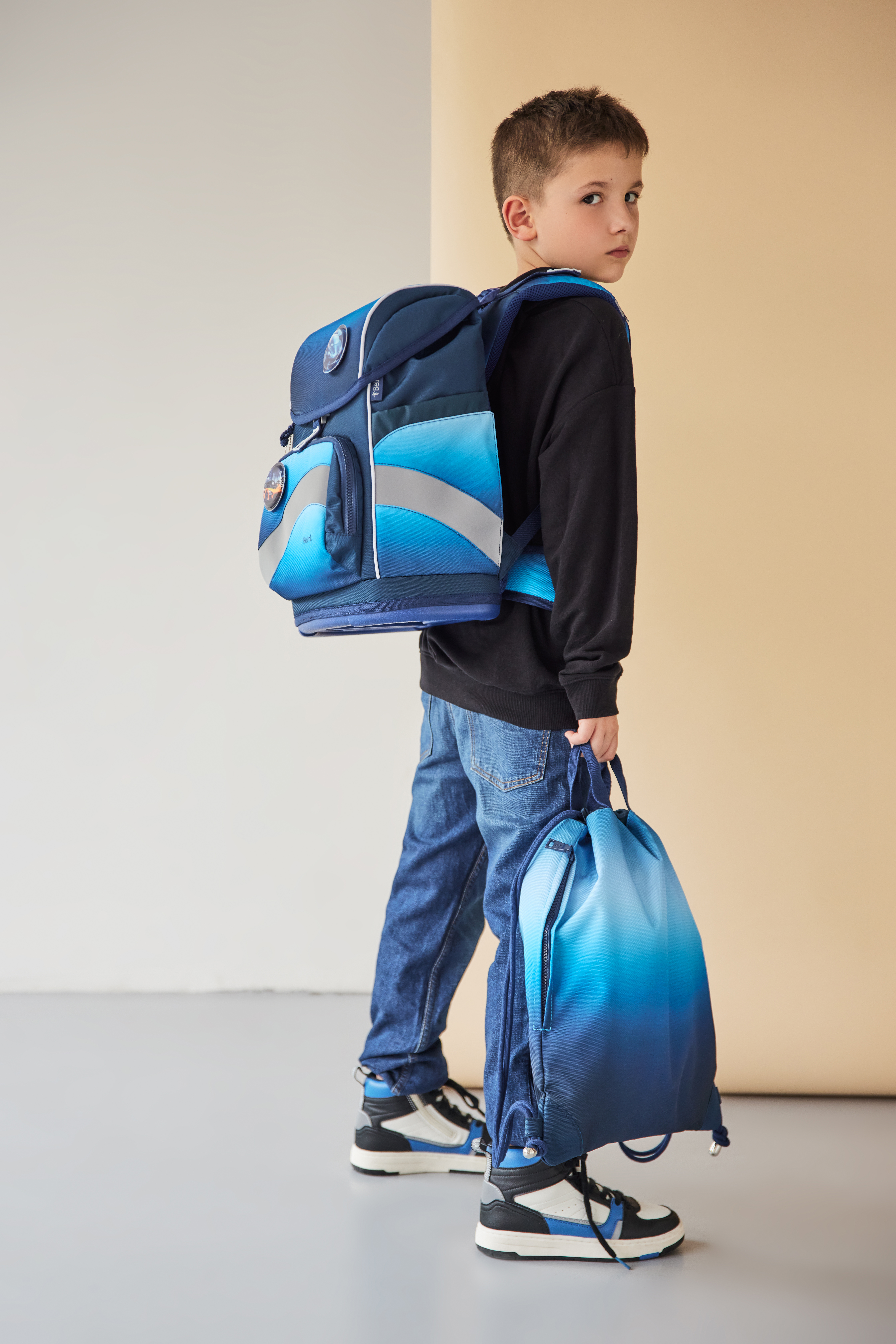 Smarty Plus 5-piece satchel set - Blue Navy