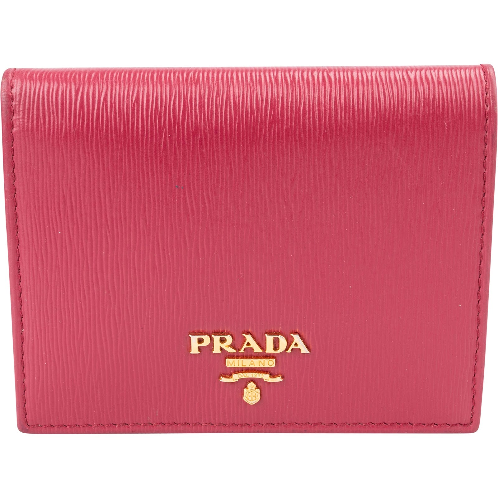 Prada - Pink Vitello Move Bifold Compact Wallet