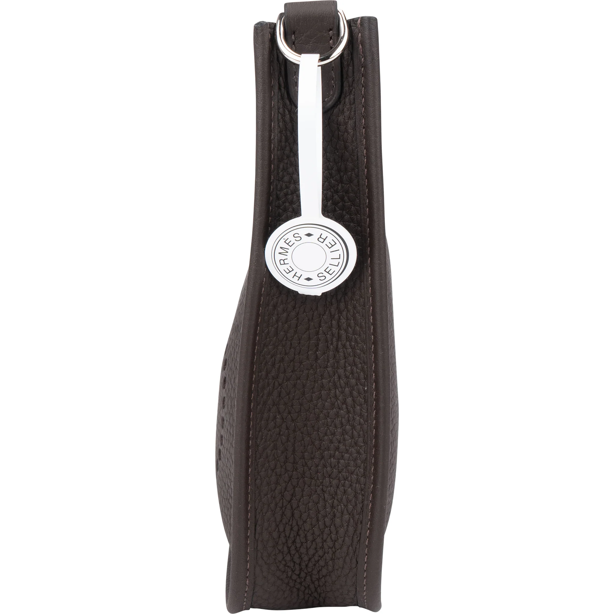 Hermès Brun Clemence Leather Evelyne 16 Crossbody Bag