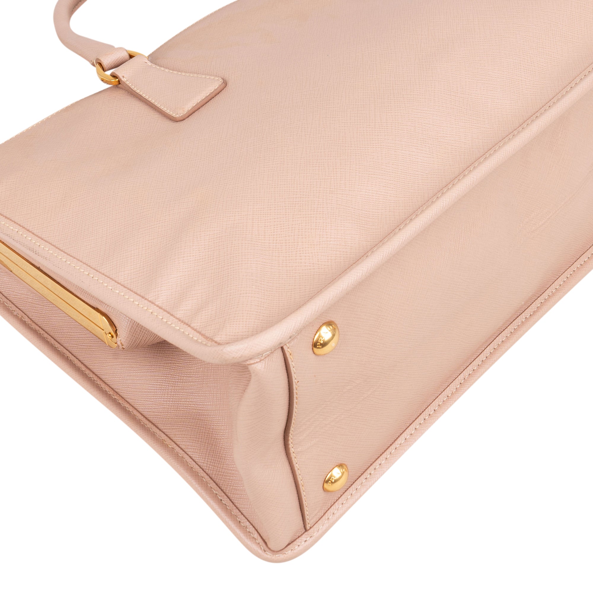 Prada Pink Saffiano Leather Lux Galleria Handbag