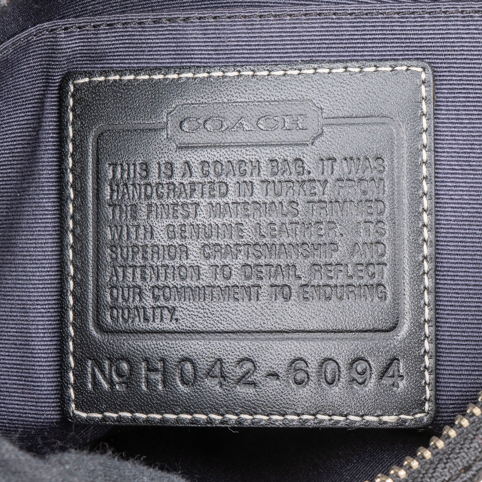 Coach Black Signature Monogram Pochette Handbag