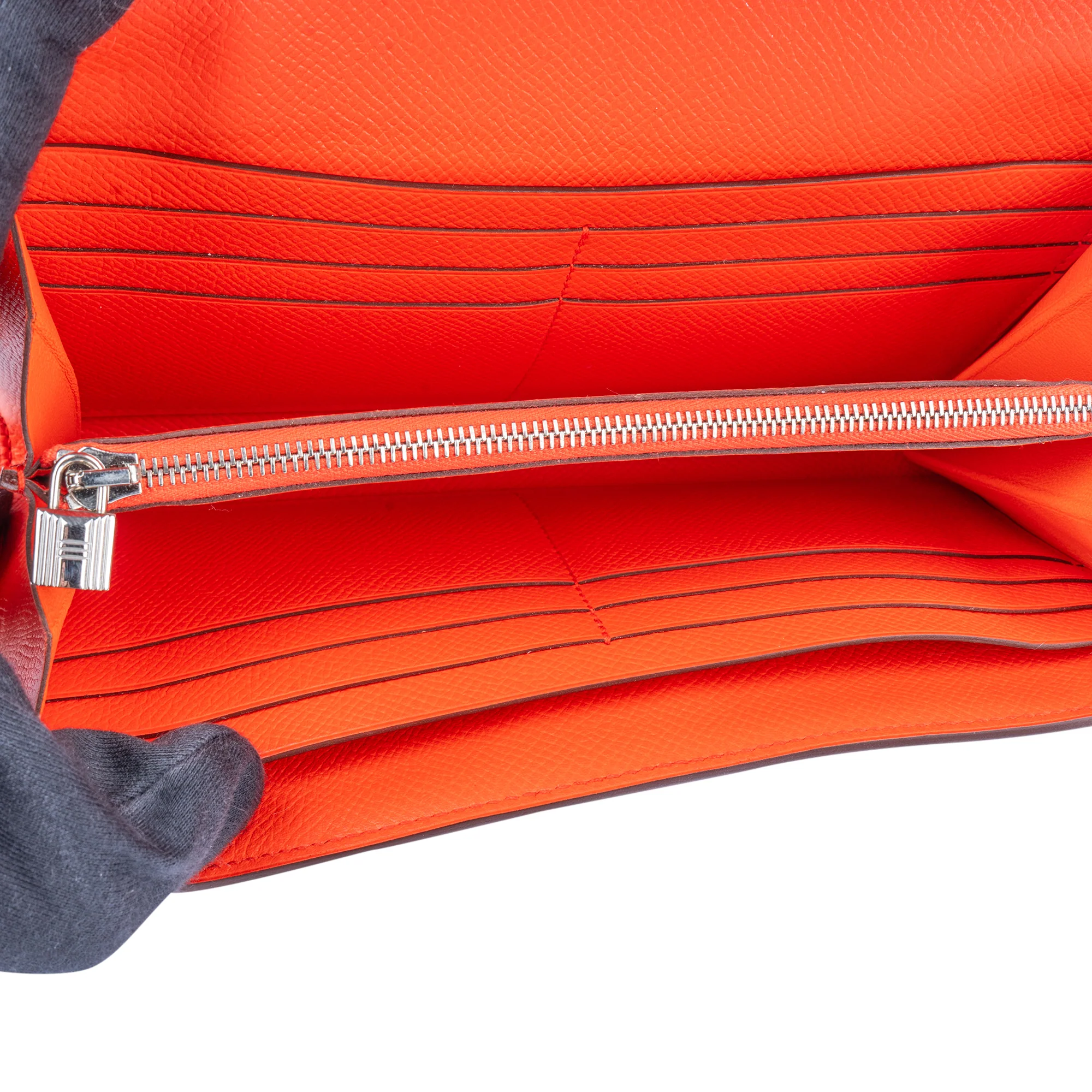 Hermès Orange Epsom Leather Kelly Wallet