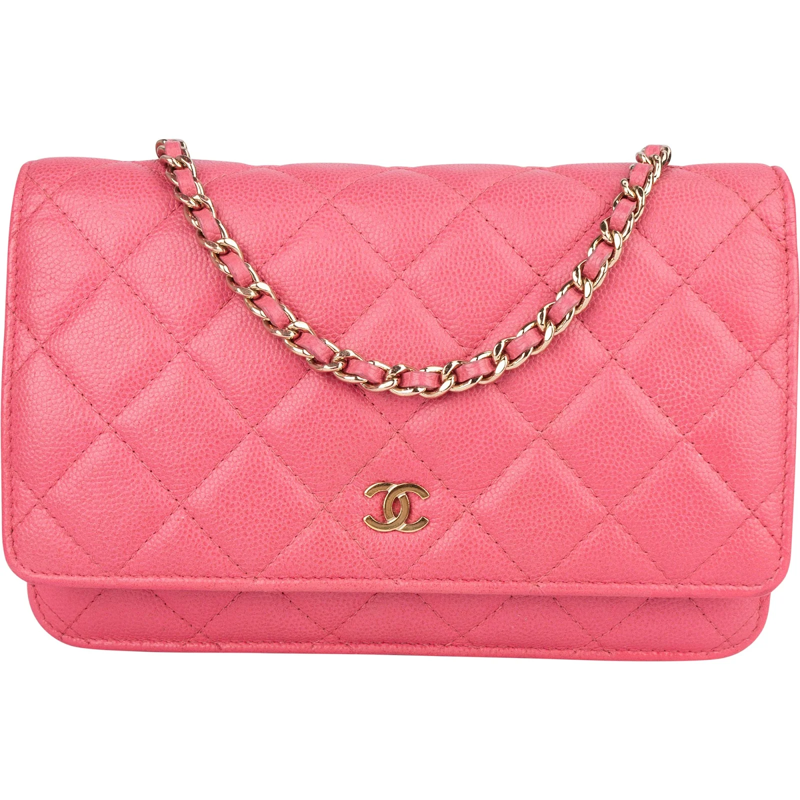 Chanel Quilted Caviar Leather Wallet On Chain Crossbody Bag