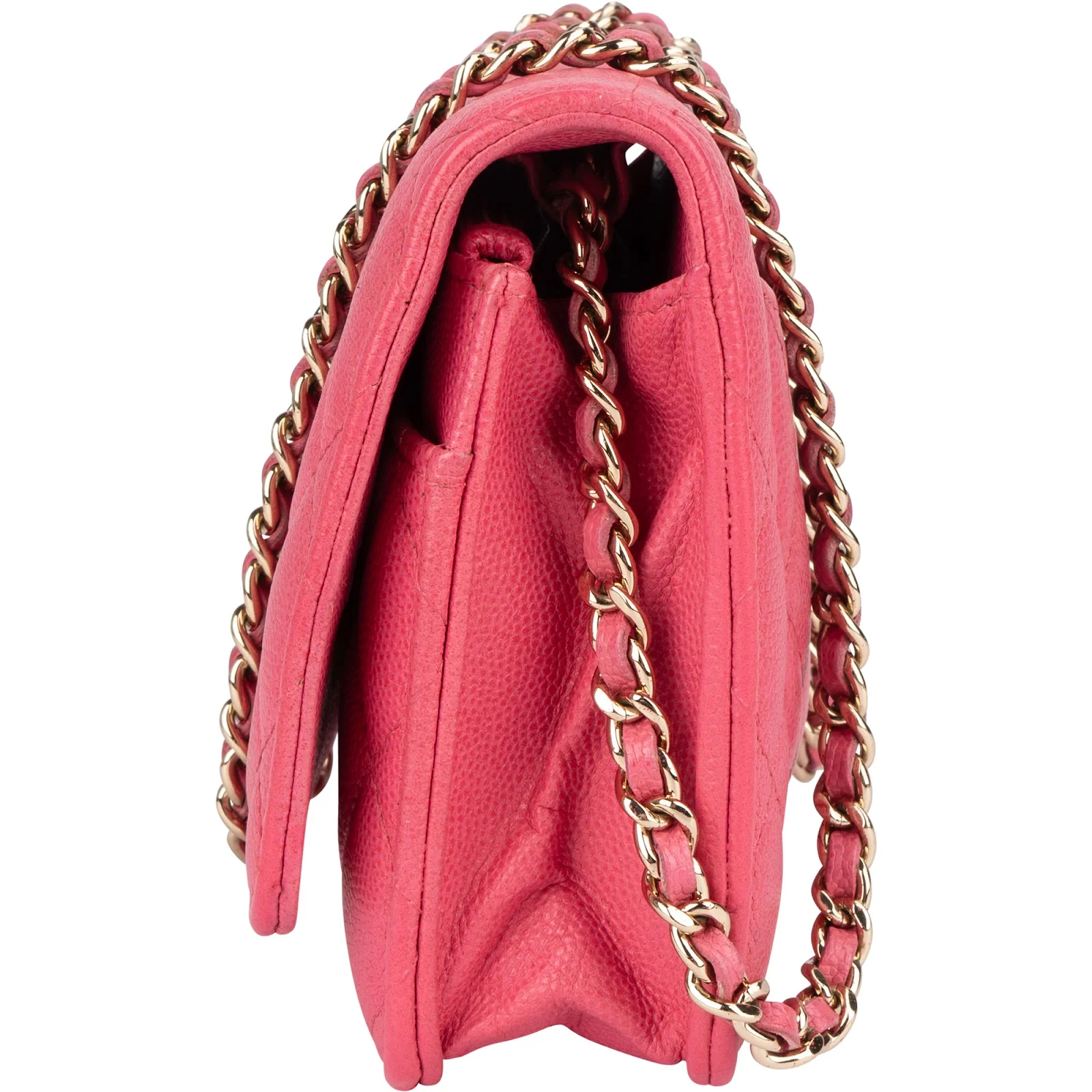 Chanel Quilted Caviar Leather Wallet On Chain Crossbody Bag