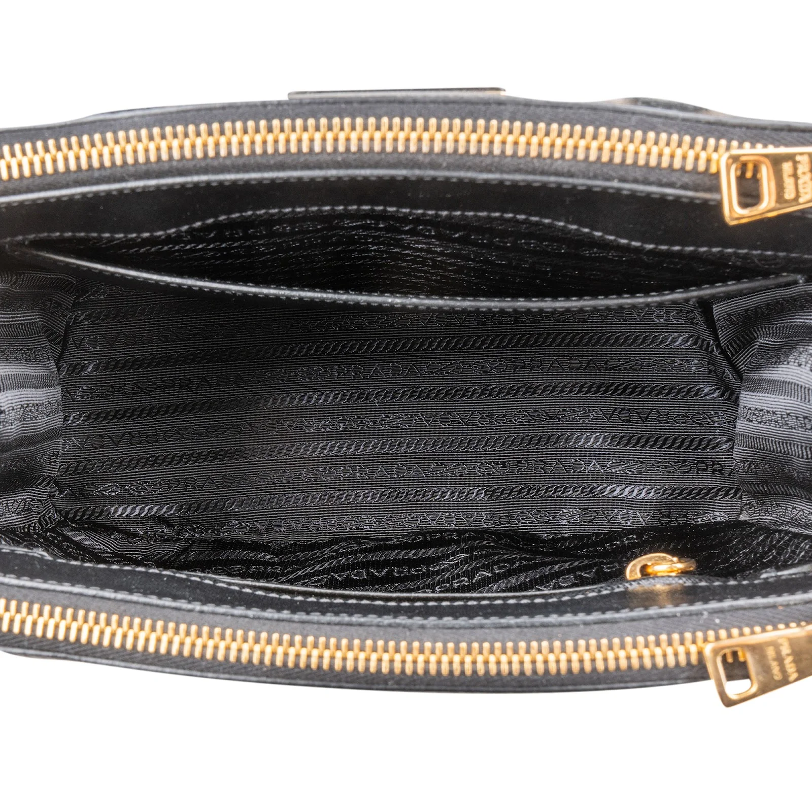 Prada Saffiano Leather Small Galleria Double ZIP Handbag