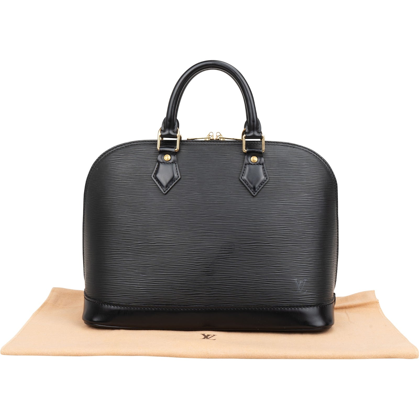 Louis Vuitton Noir Epi Leather Alma PM Handbag