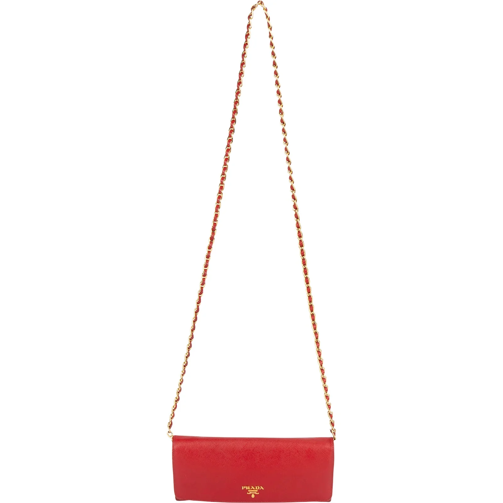 Prada Saffiano Leather Wallet On Chain Crossbody Bag