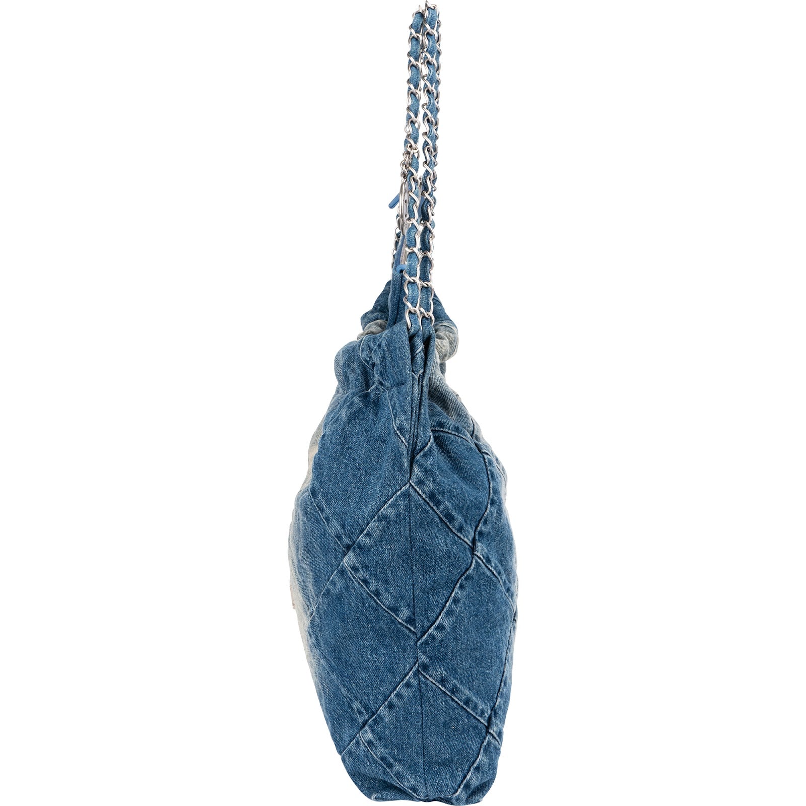 Chanel 22 Quilted Denim Chanel  Tote Shoulder Bag
