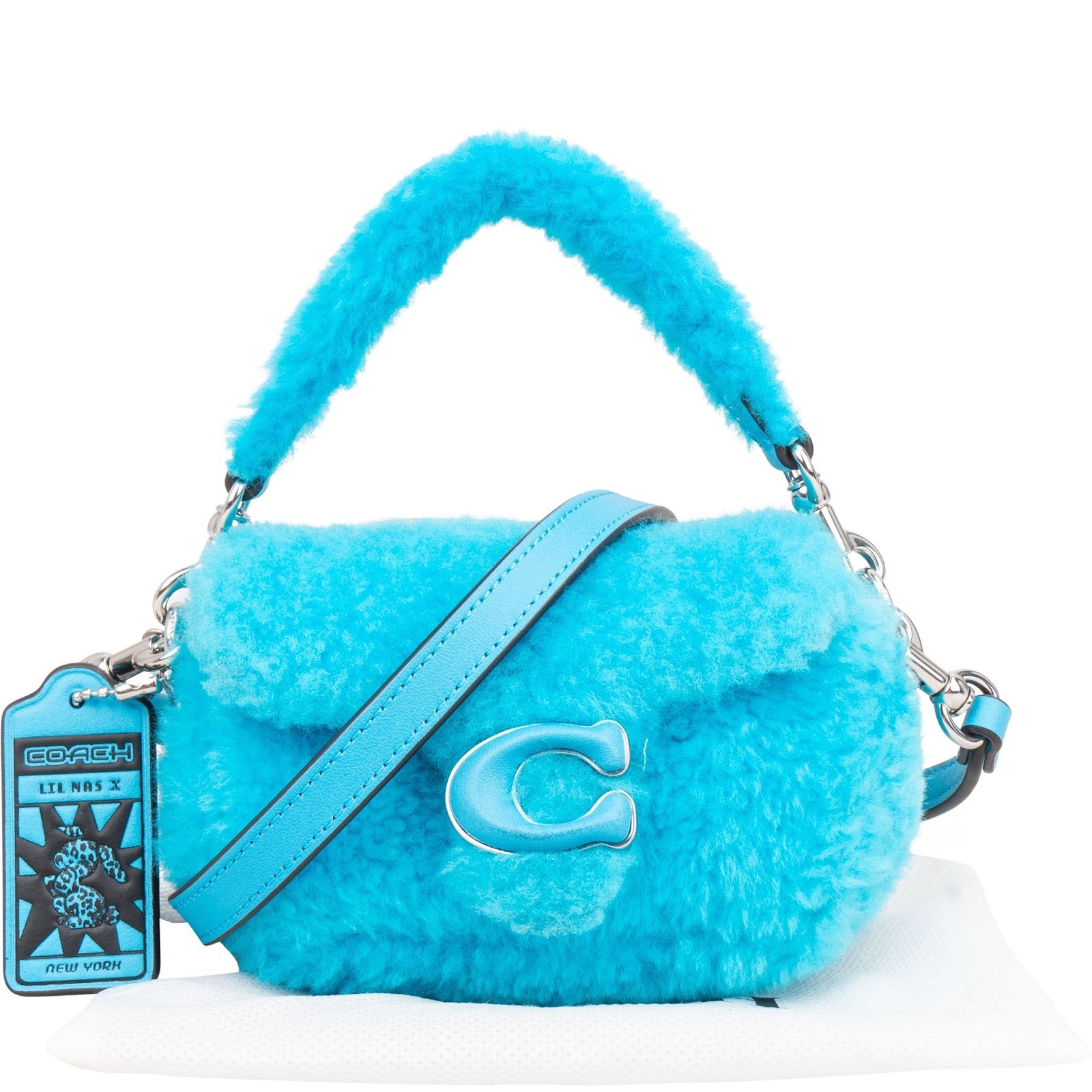 Coach Shearling Limited Lil Nas X Edition Micro Tabby Crossbody Bag