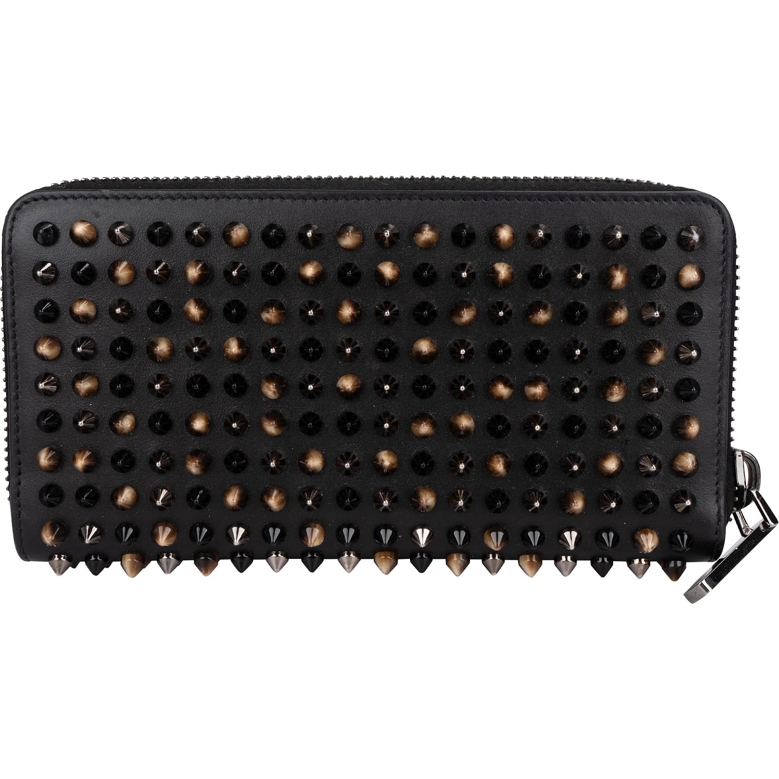 Christian Louboutin Panettone Spikes Zip Around Wallet