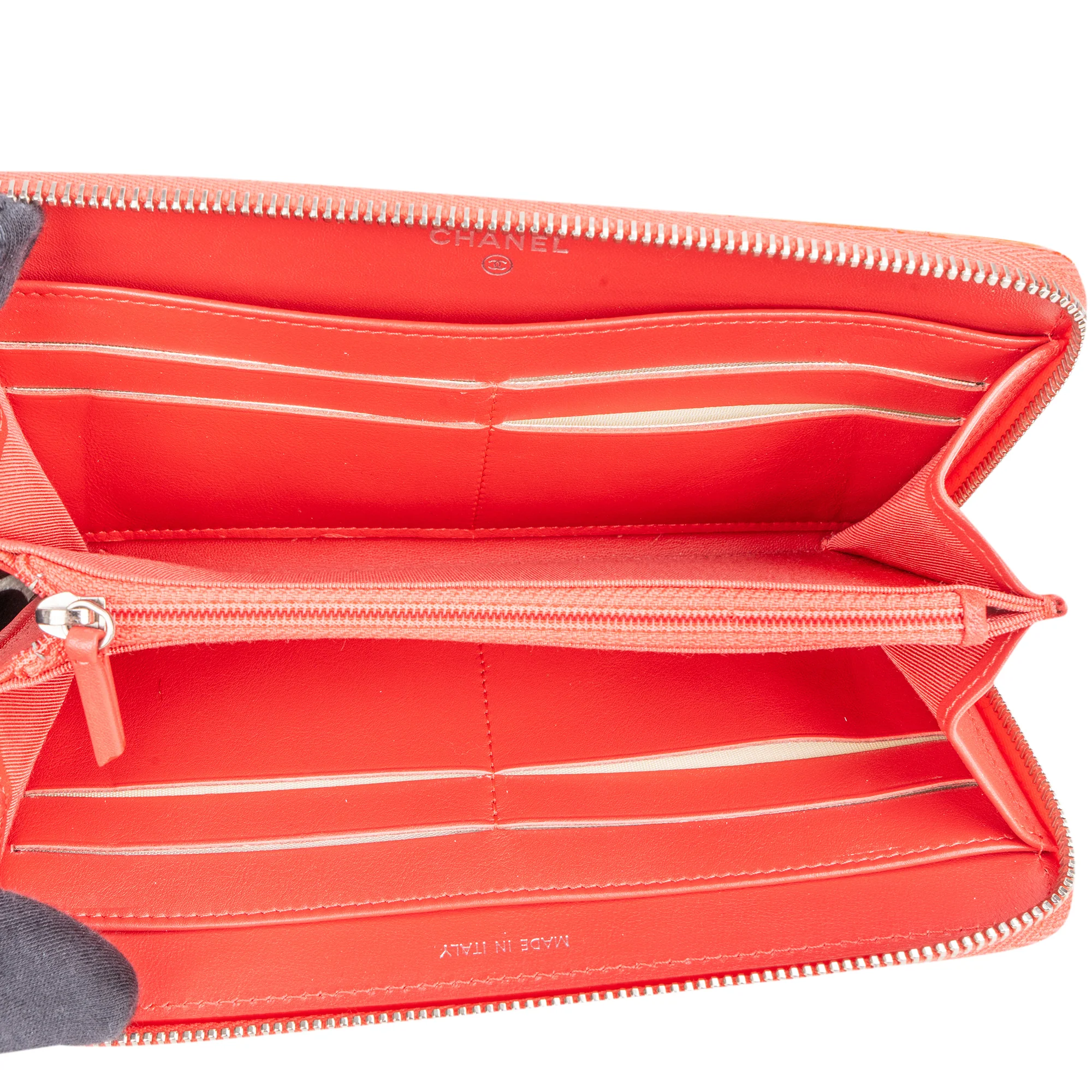 Chanel Quilted Patent Leather CC Wallet