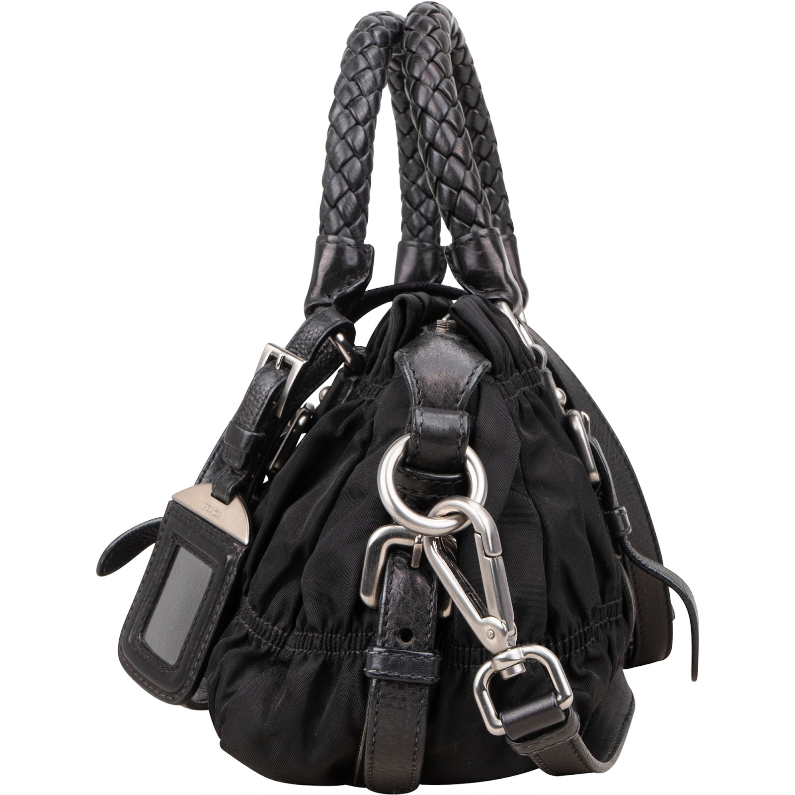 Prada Quilted Tessuto Gaufre Small Satchel Handbag
