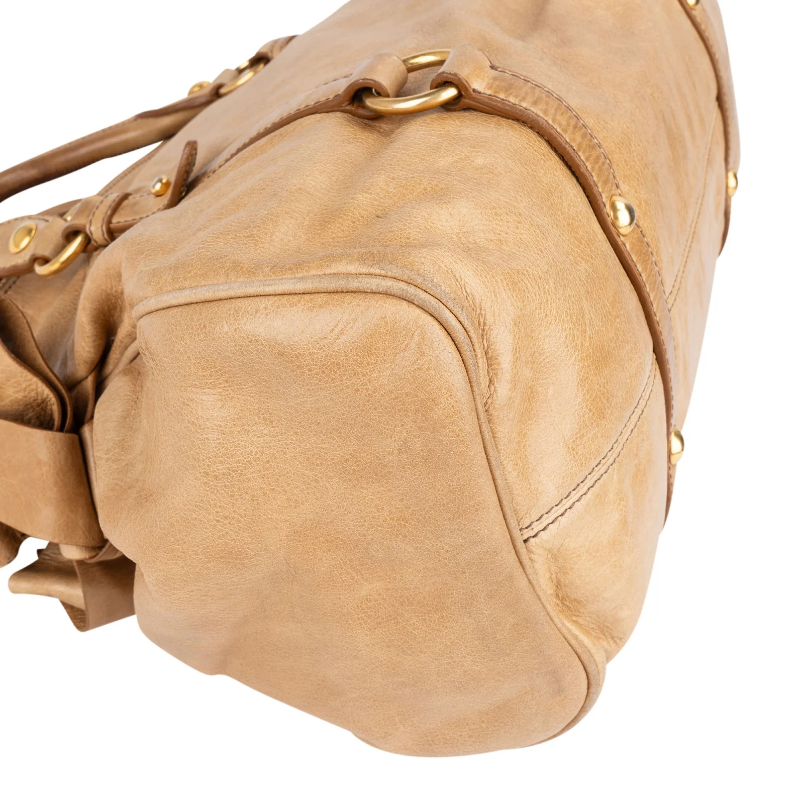 Miu Miu Vitello Lux Bow Satchel Handbag