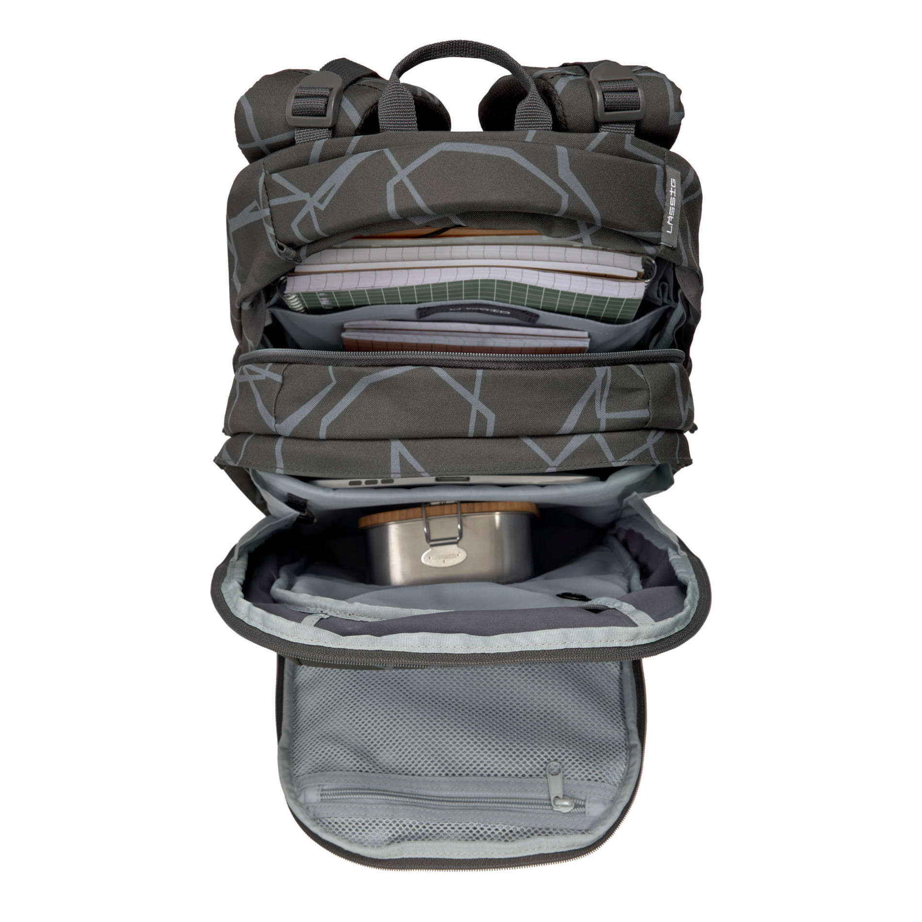 School Backpack Origin Bold - Edges Grey