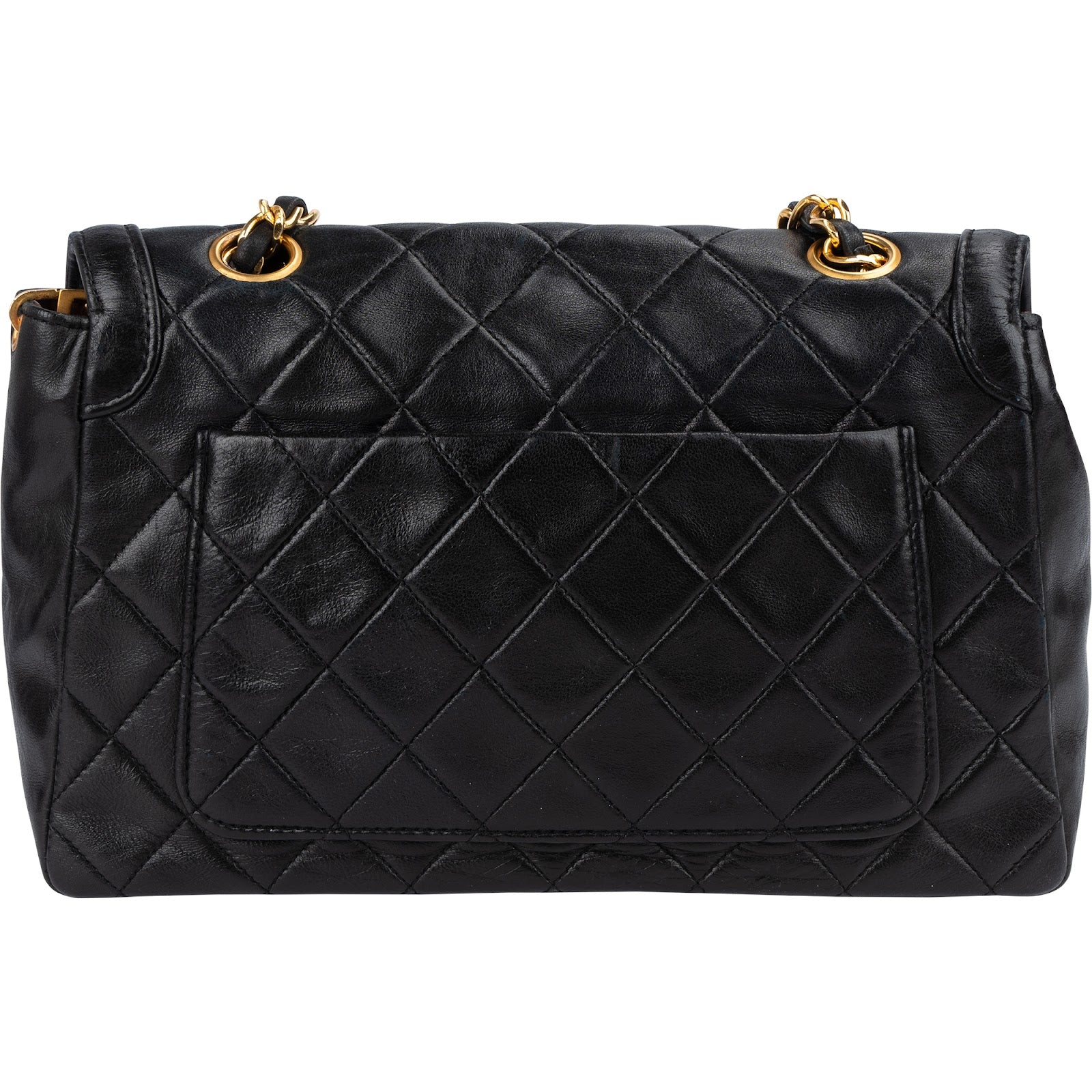 Chanel Quilted Lambskin 24K Gold Single Flap Crossbody Bag