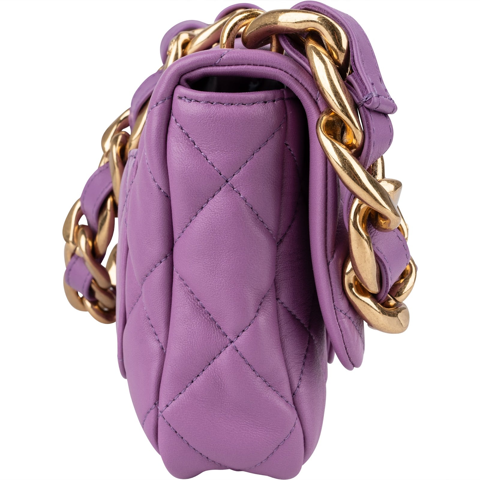 Chanel - Chunky Chain Rectangular Flap Shoulder Bag