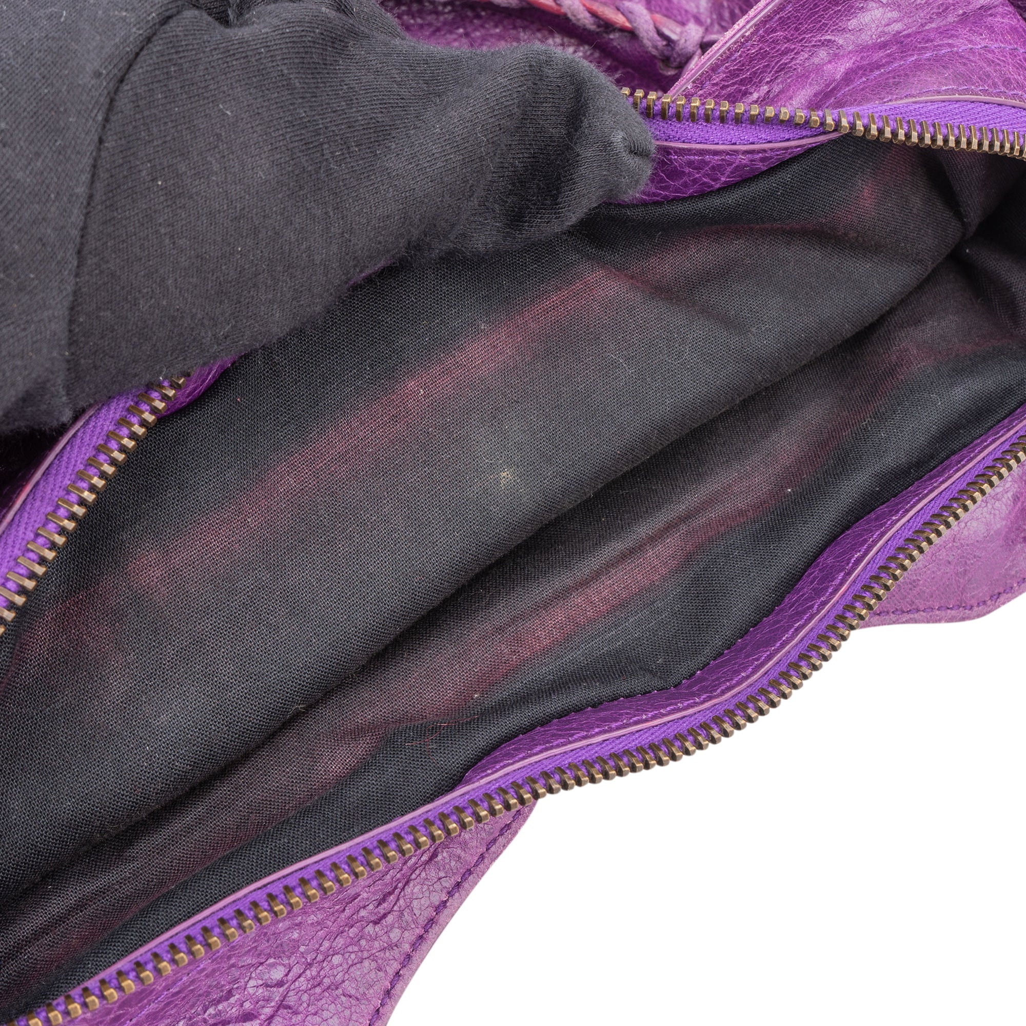 Balenciaga Purple Leather Classic City Handbag