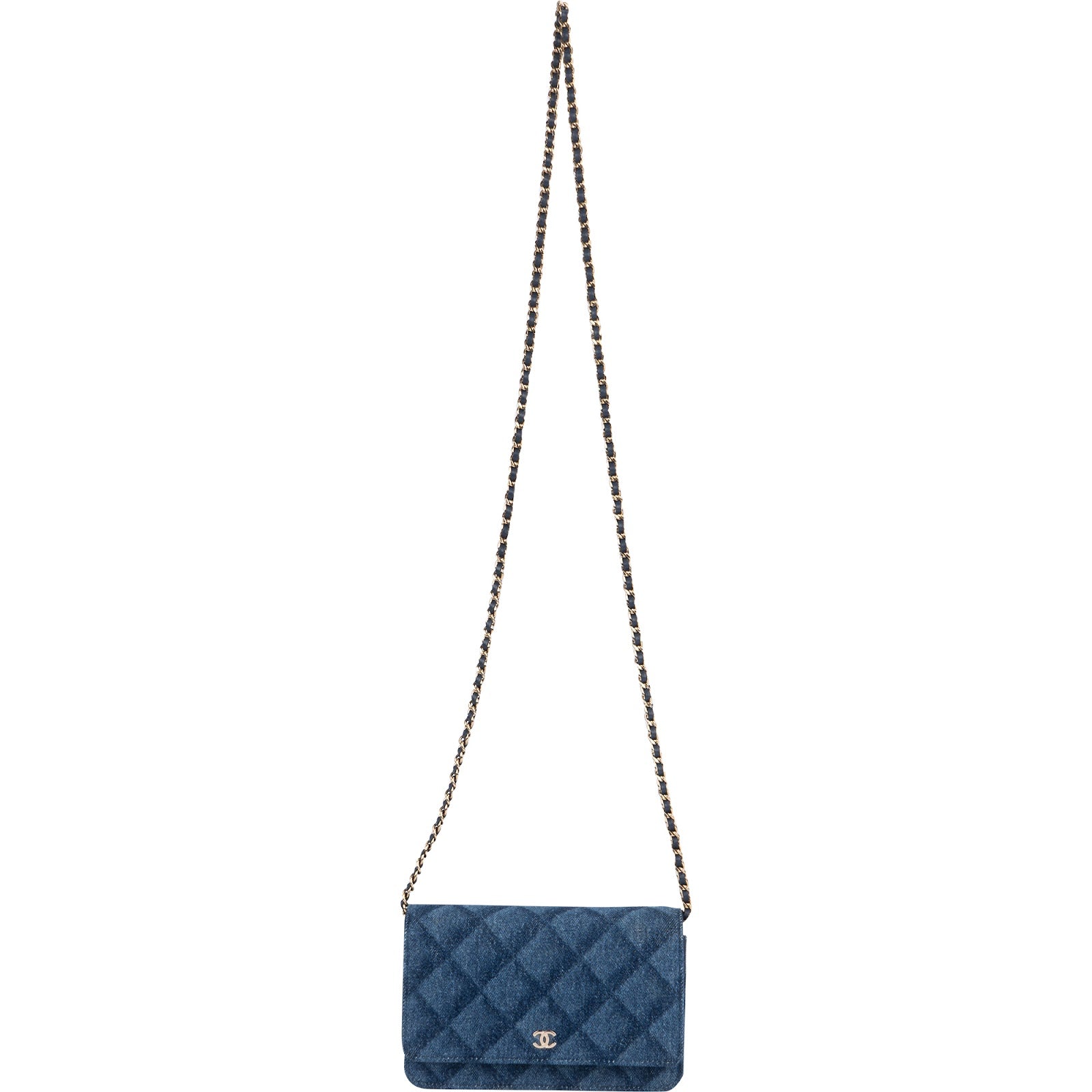 Chanel Denim Wallet on Chain Crossbody Bag