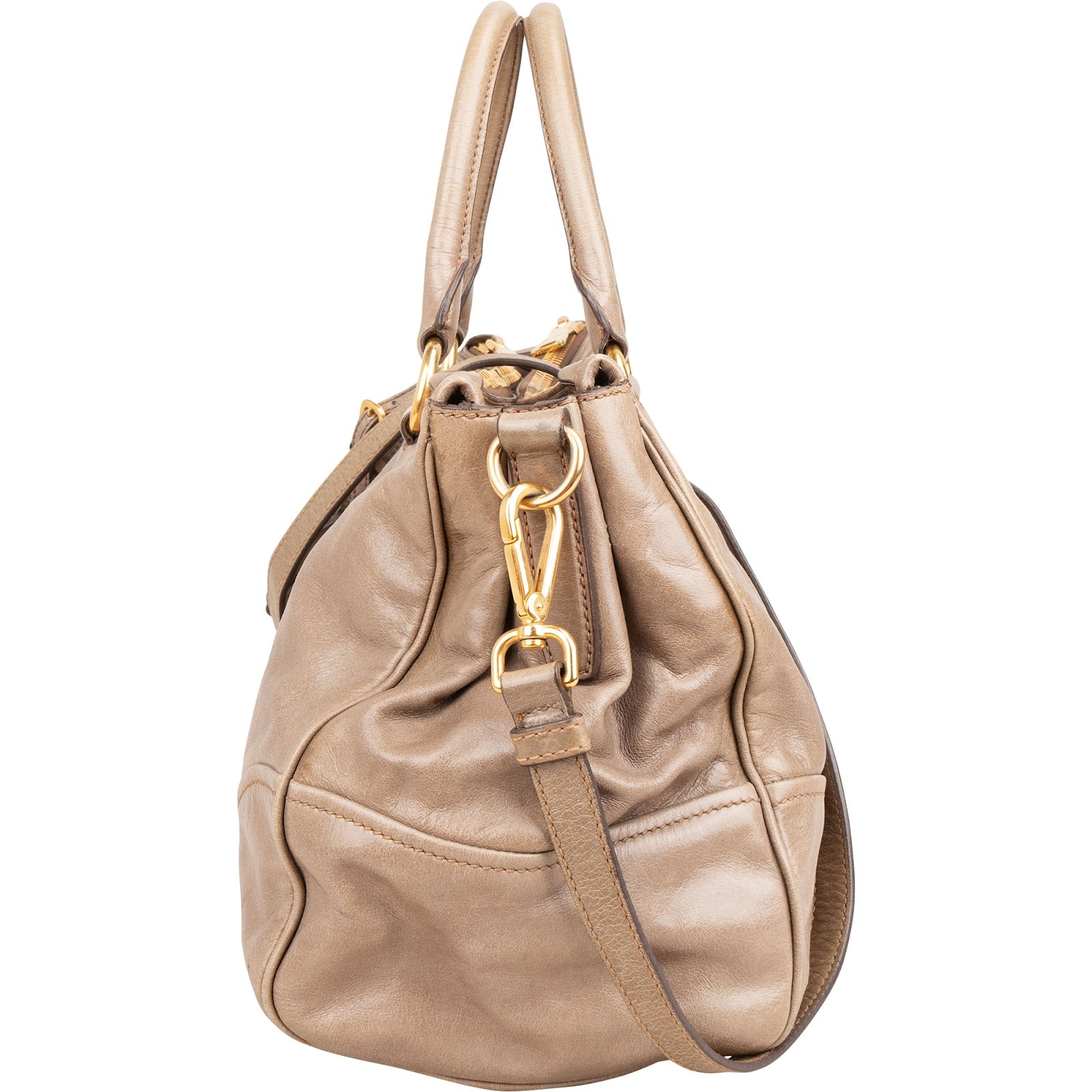 Miu Miu Vitello Shine Satchel Handbag