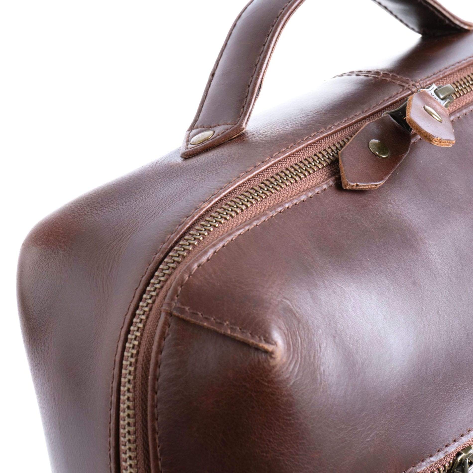 Lederrucksack Mik - BROWN/Dots