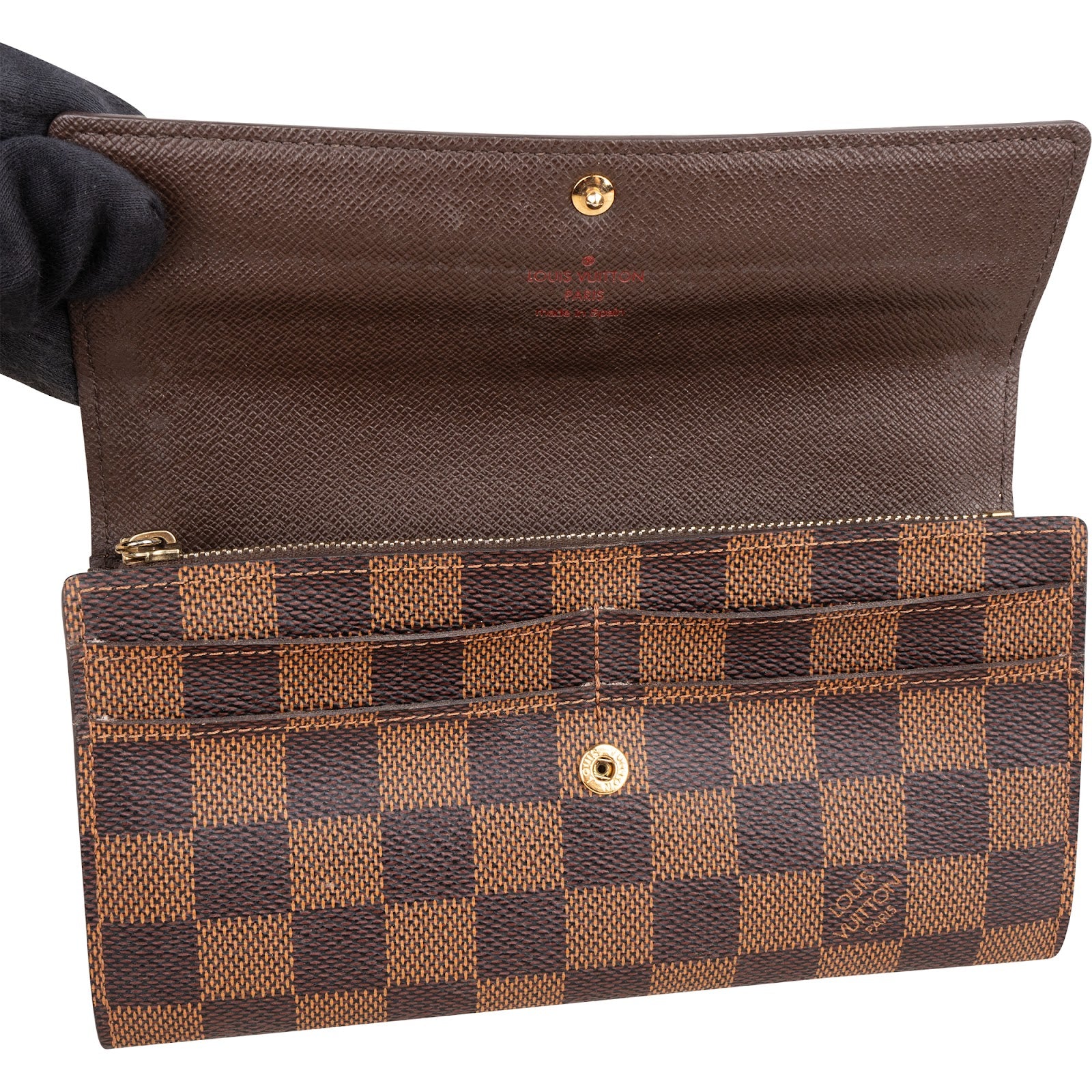 Louis Vuitton Monogram Damier Ebene Sarah Wallet