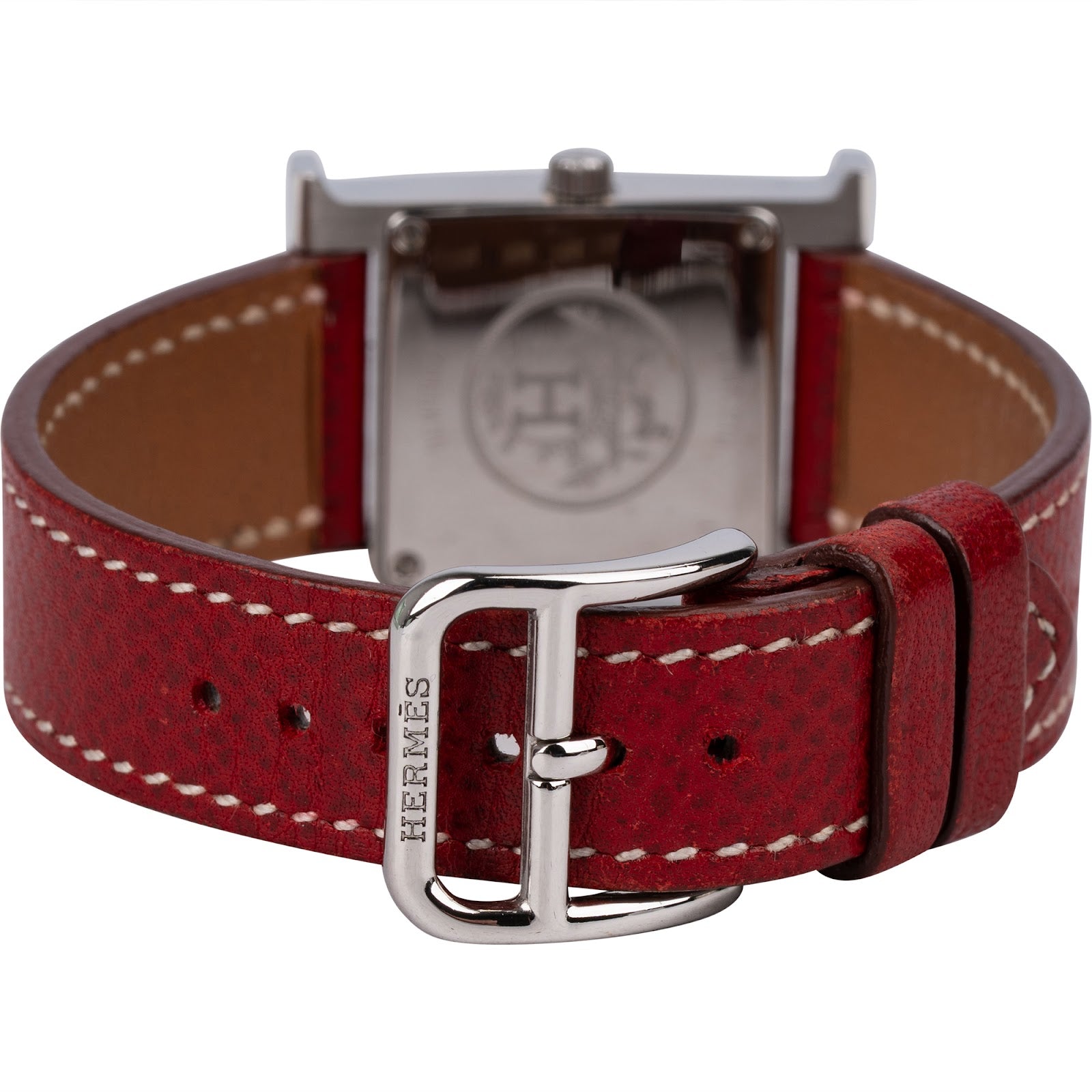 Hermès Silver Tone Heure H Damenuhr HH1.210