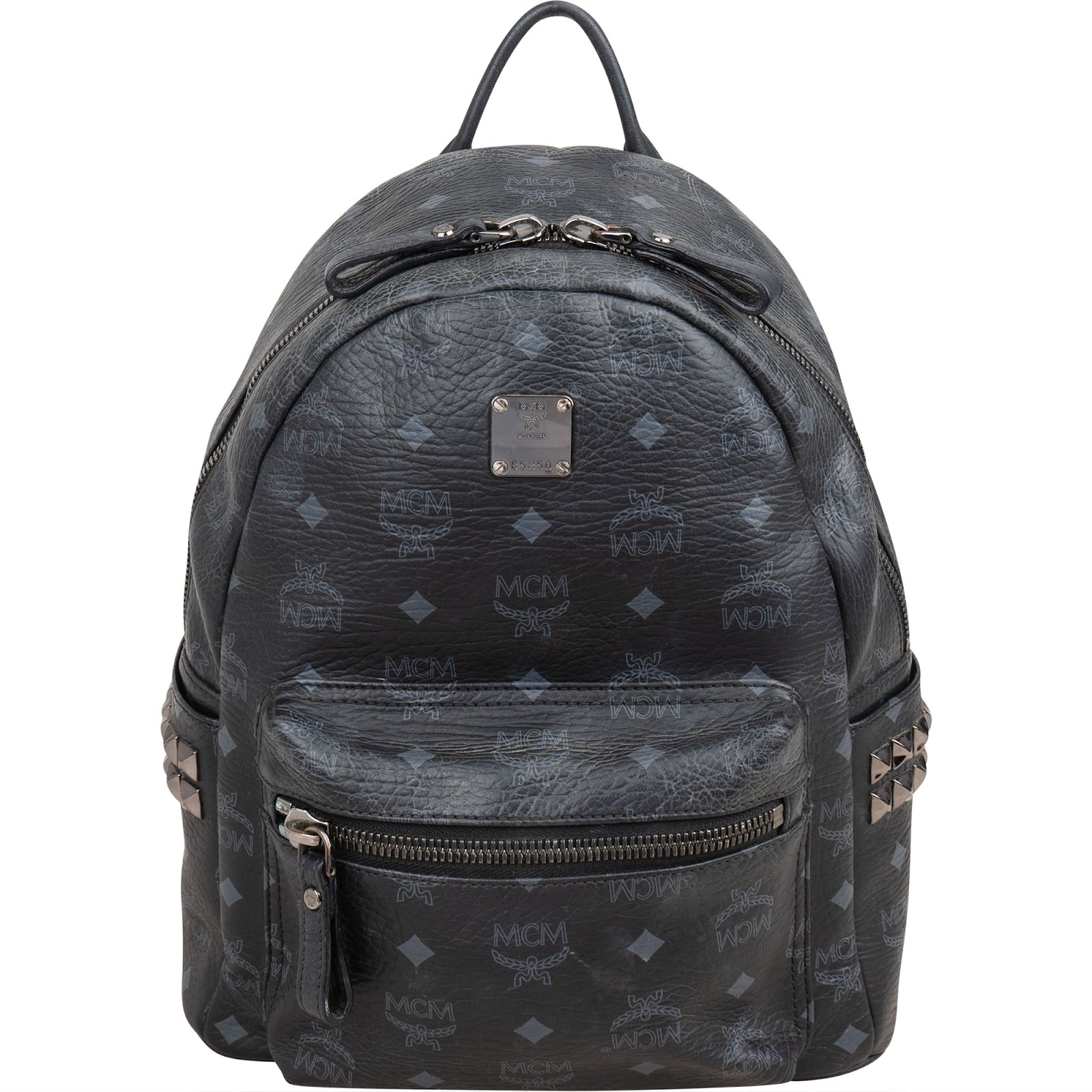 MCM Monogram Visetos Stark rugzak met studs aan de zijkant